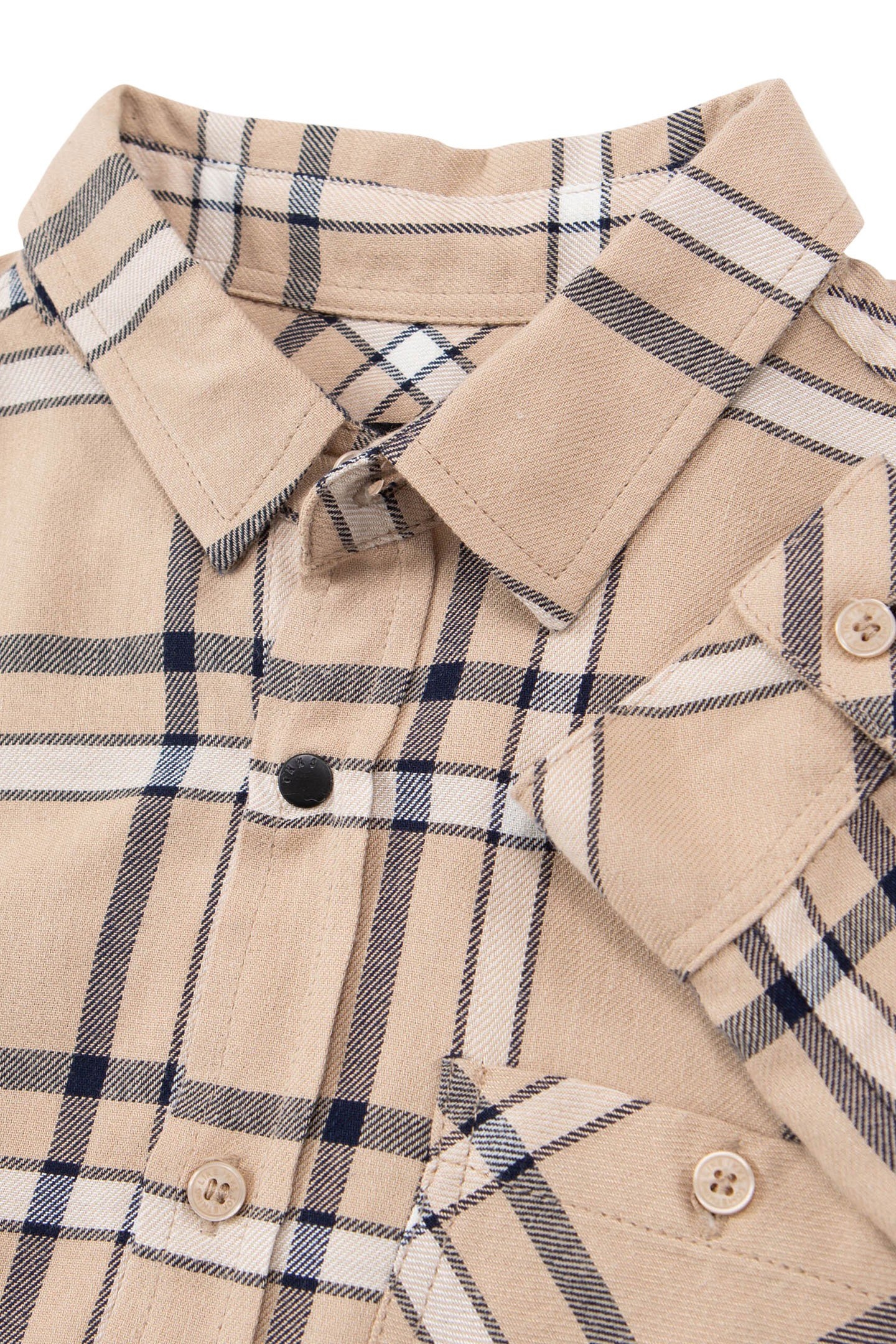 BOY'S BEIGE PLAID SHIRT 3