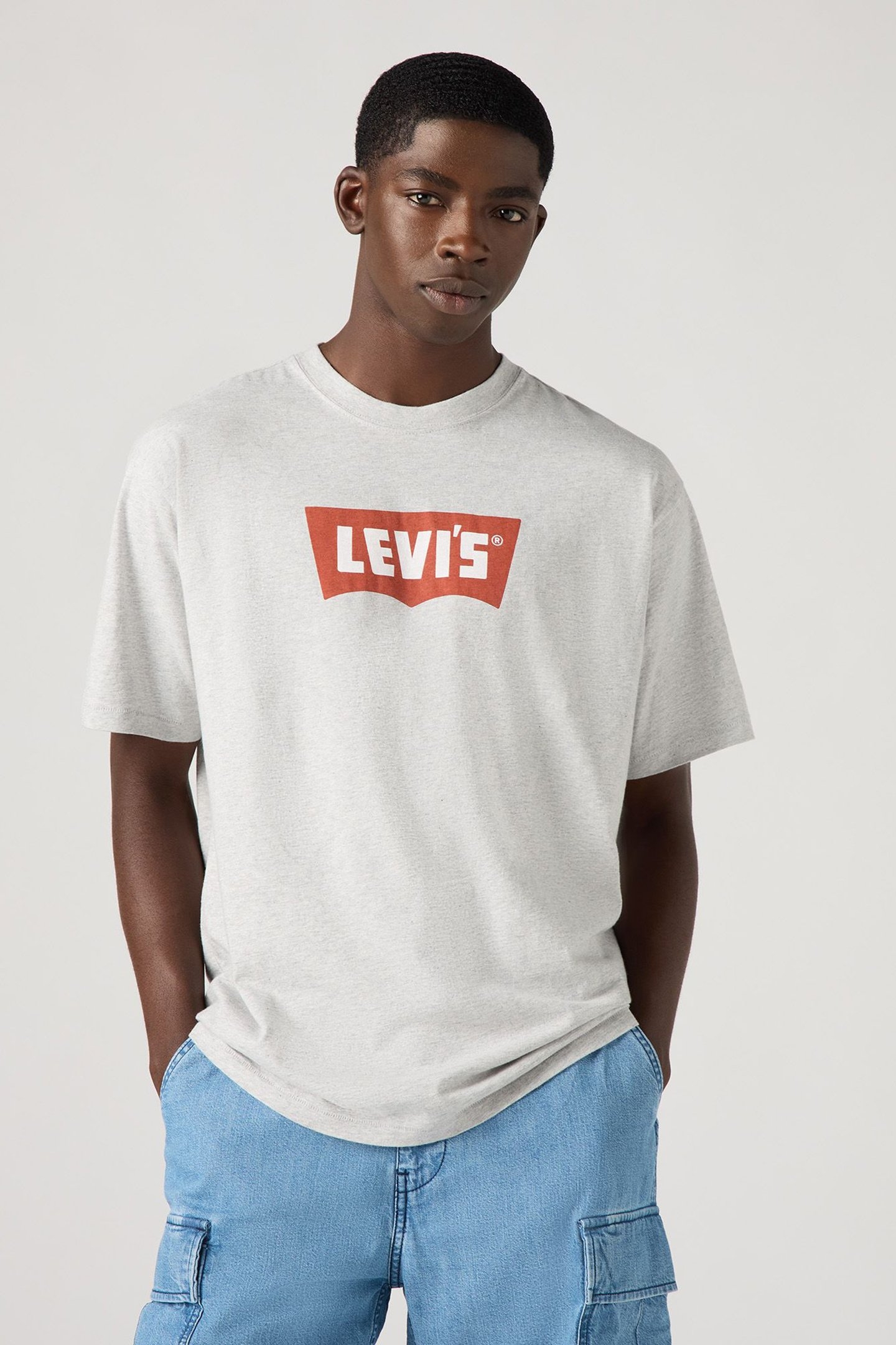 VINTAGE BW GRAPHIC TEE BW LOGO LIGHT HEATHER GREY 3