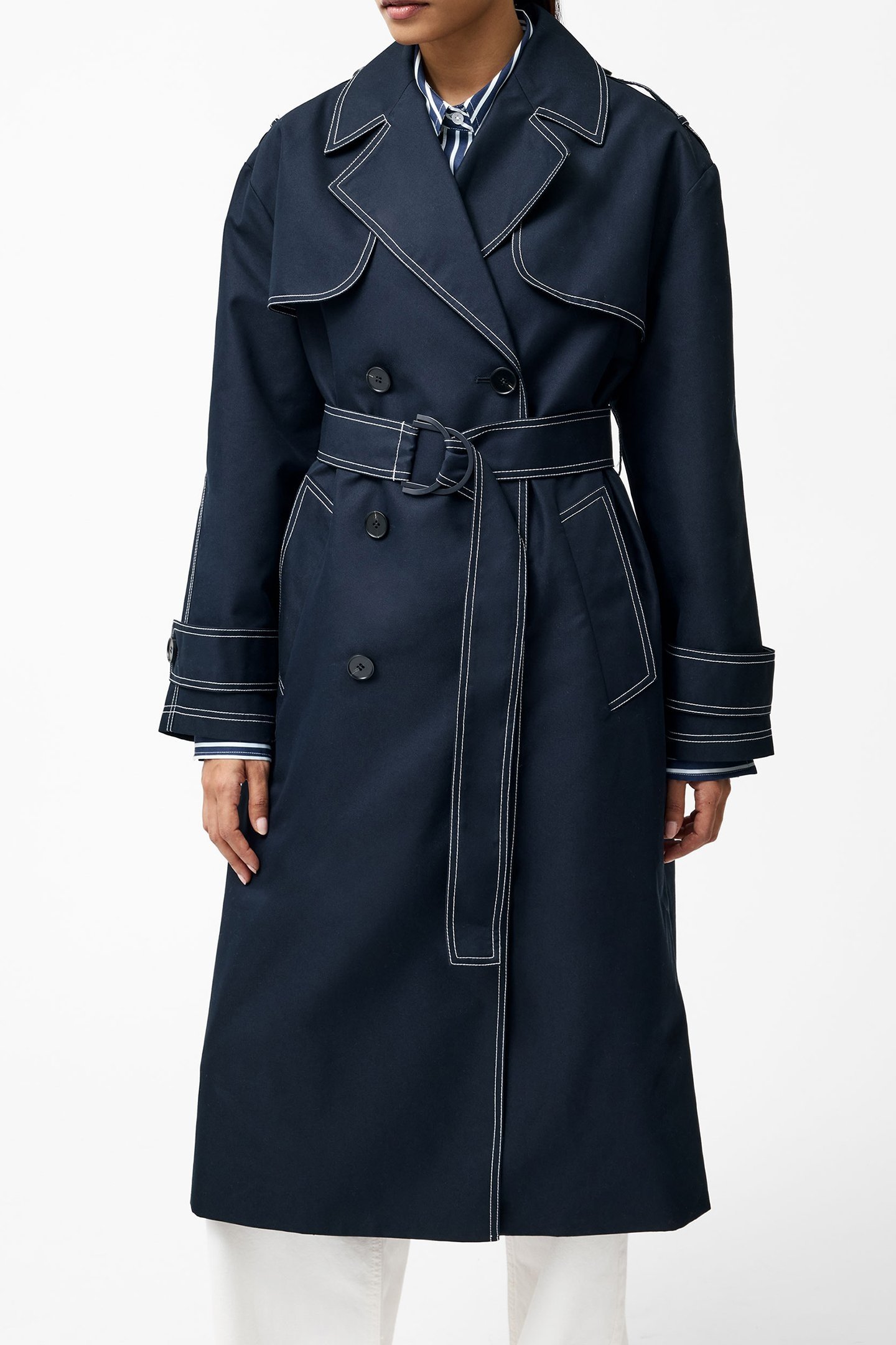 AFTON TRENCH COAT NAVY 1