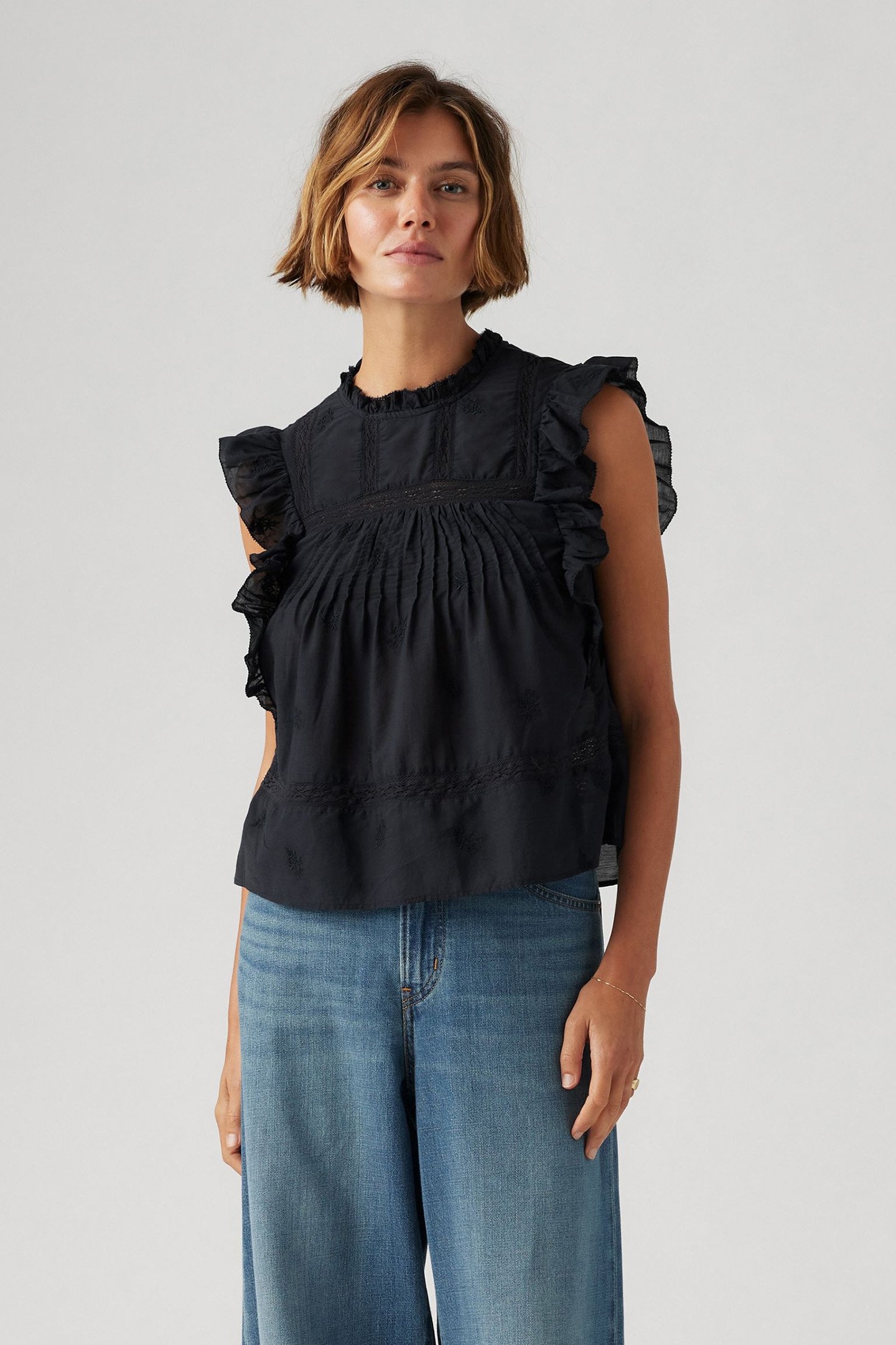 EDITH SL BLOUSE ANTHRACITE NIGHT 1