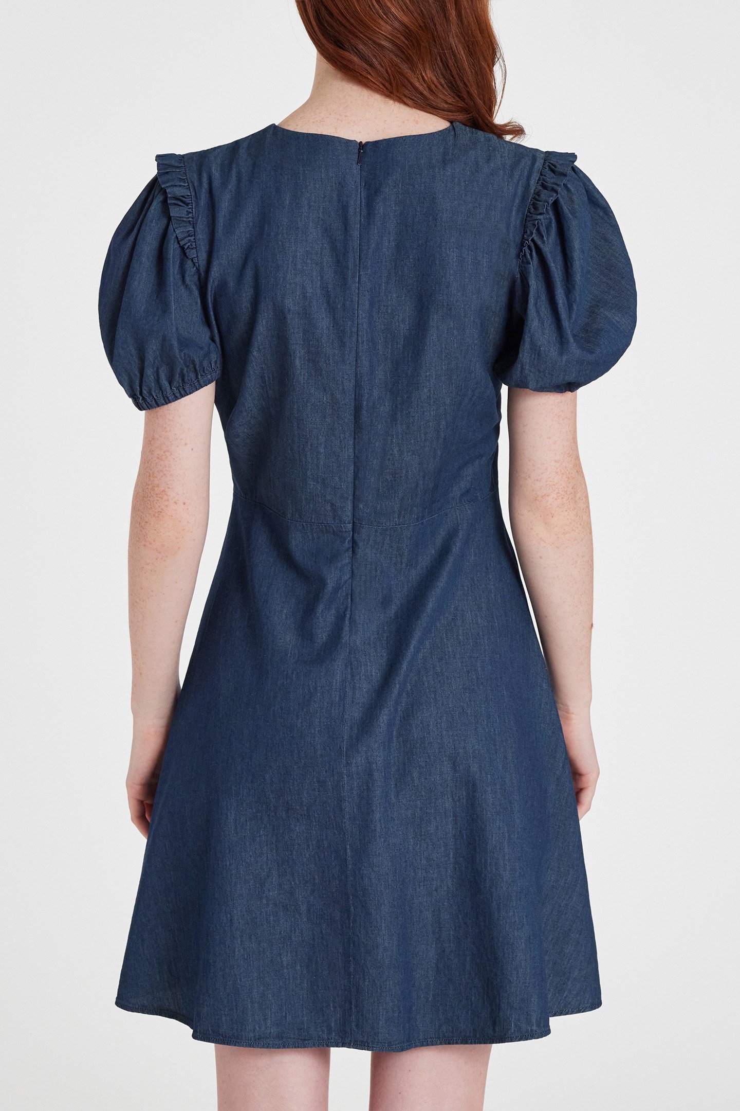 WOMENS EMBROIDERED DRESS NAVY 2