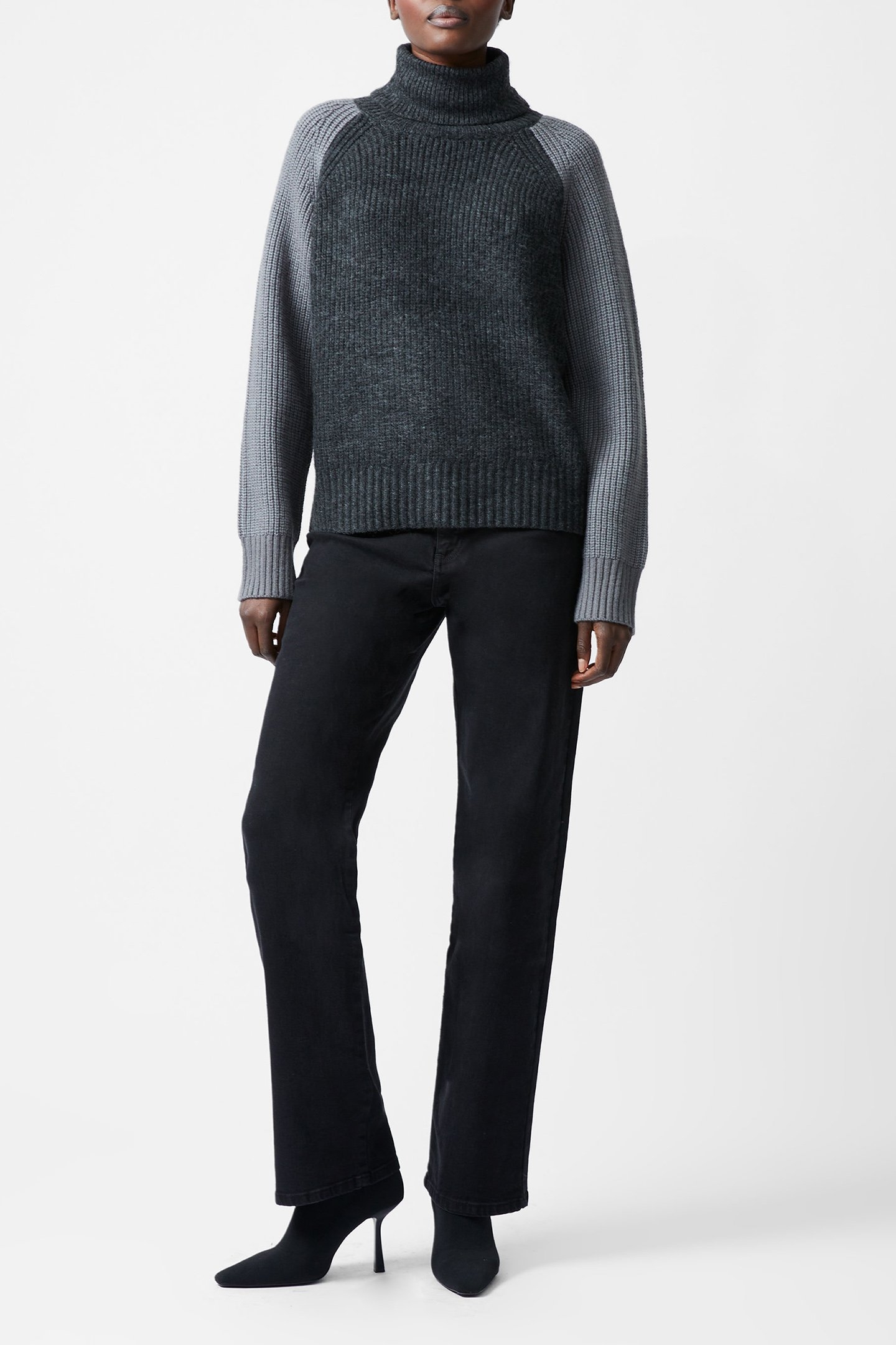 KESSY HIGH NECK JUMPER CHARCOAL/WARM GRAPHI 1