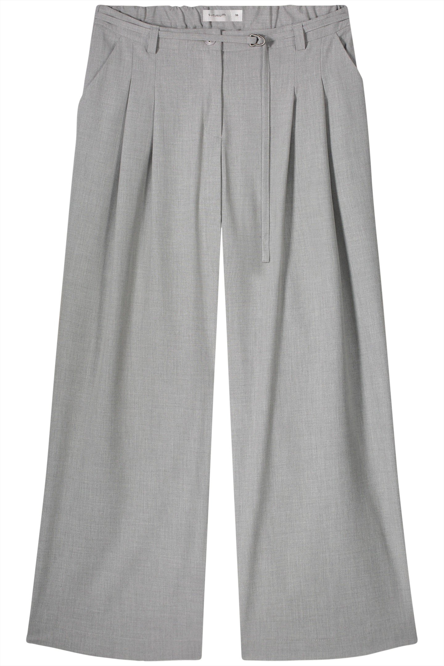 TROUSERS WIDE LEG VISCOSE BLEND STRETCH GREYS 3