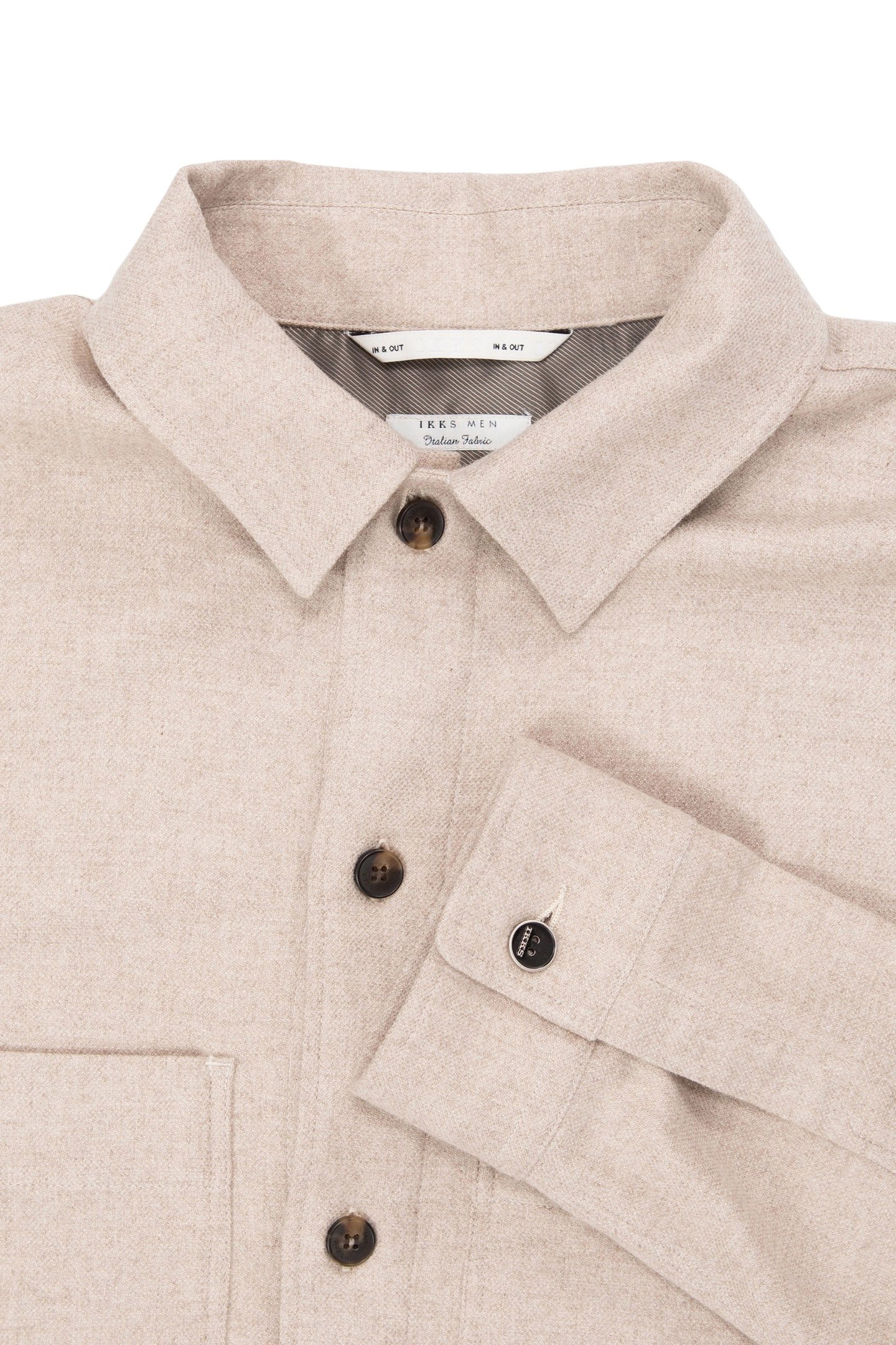 REGULAR NATURAL FLANNEL OVERSHIRT 6