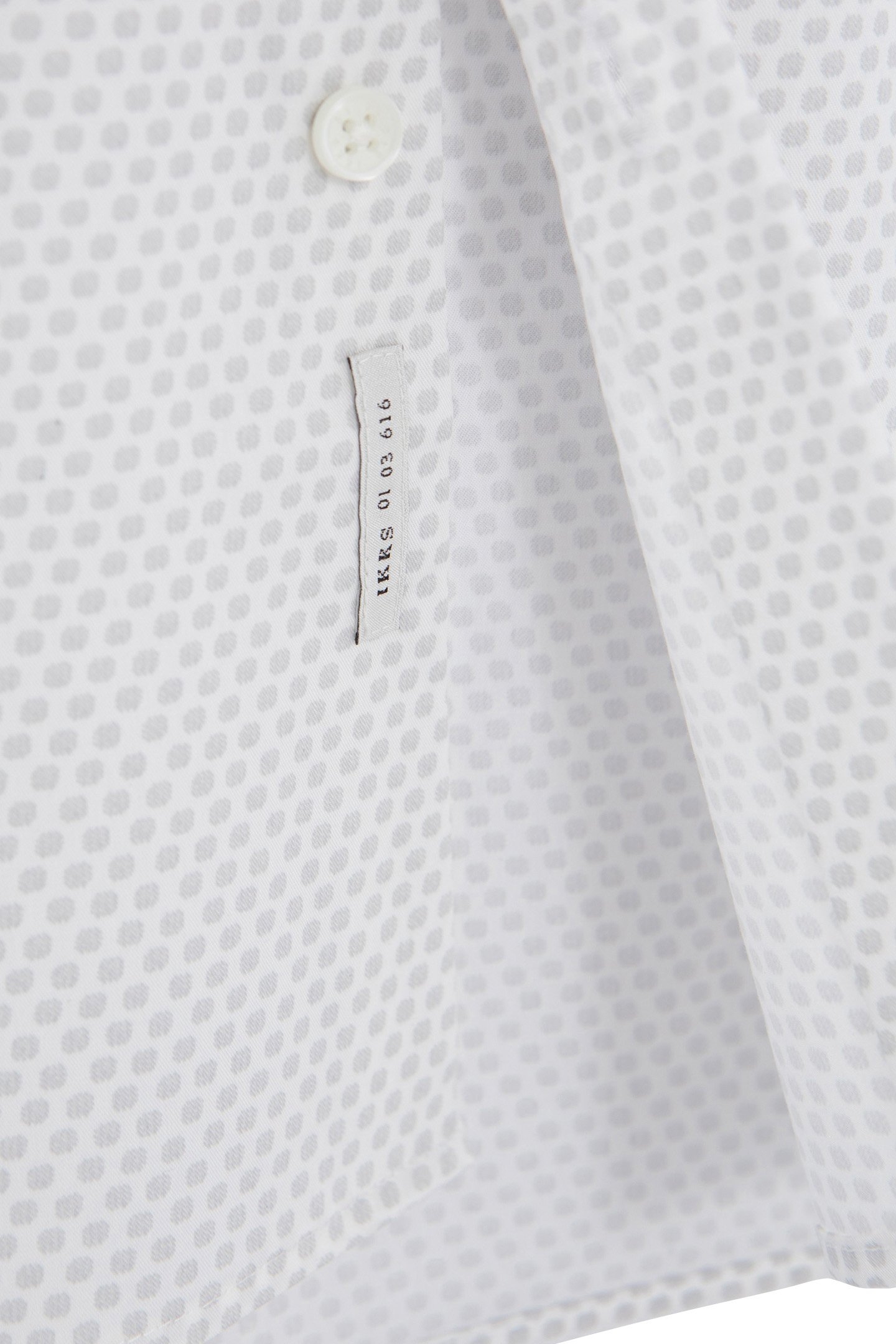 OFF-WHITE SLIM SHIRT WITH GREY POLKA DOT PRINT 7
