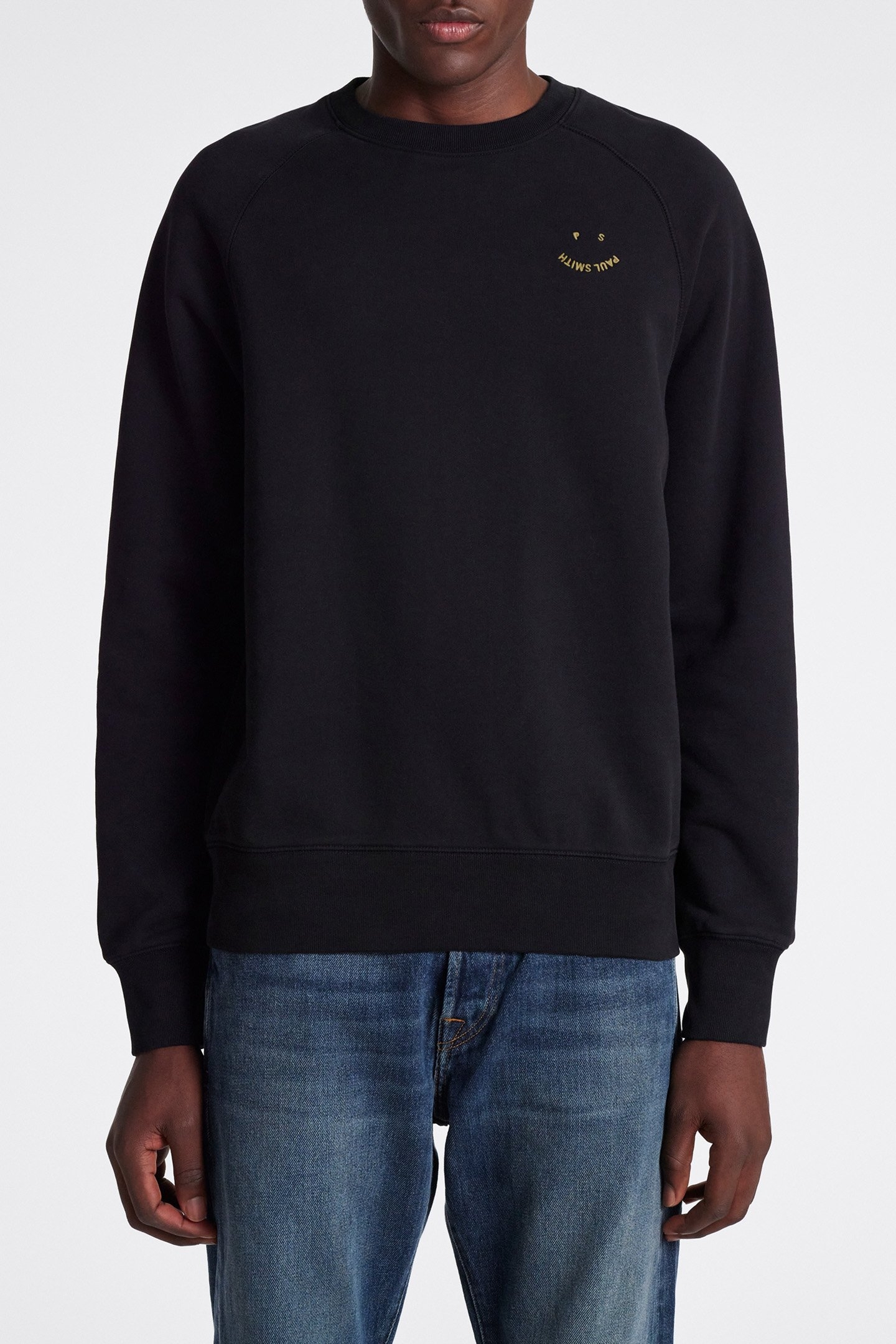 MENS LS SWEATSHIRT PS HAPPY BLACK 1