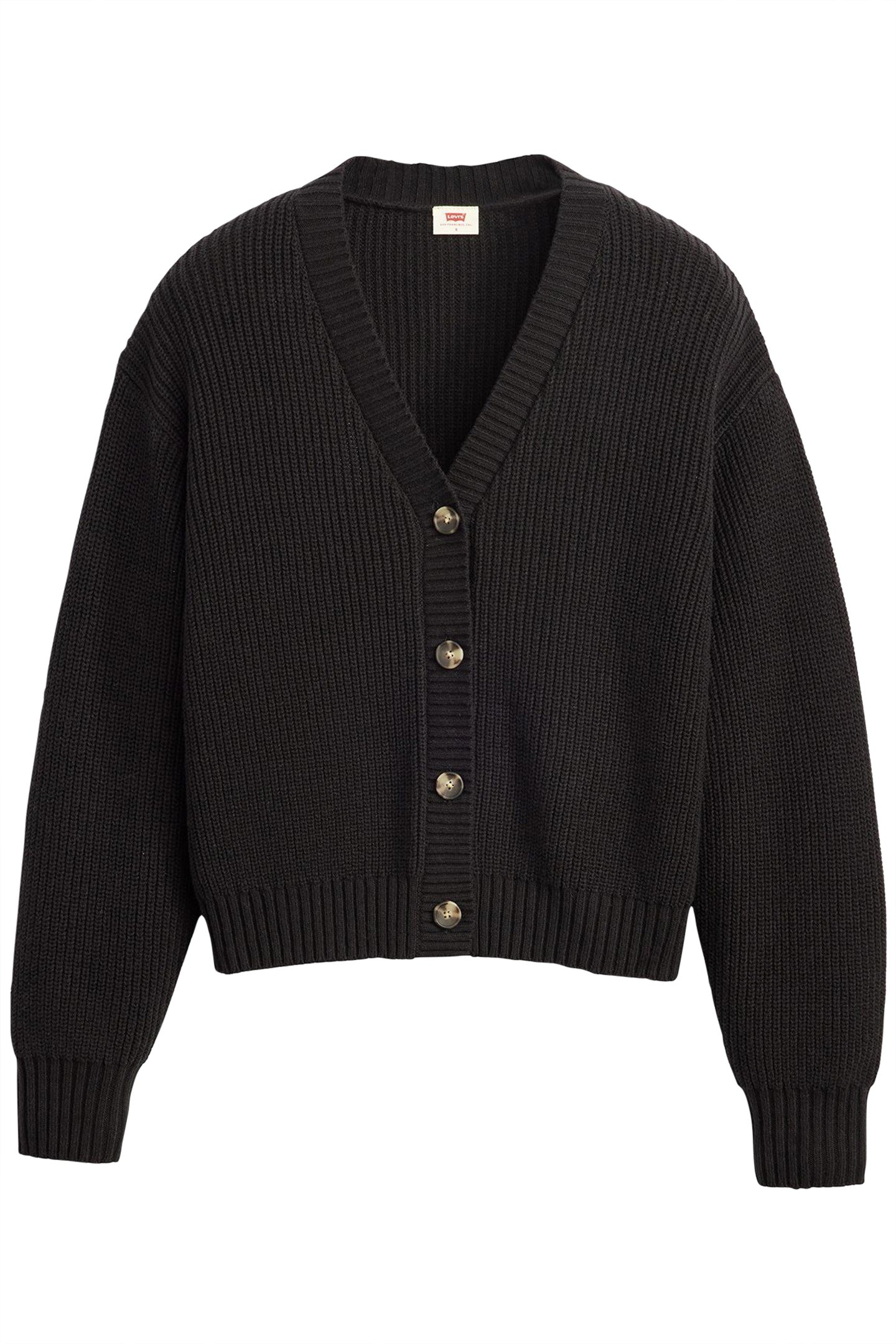 SNOWFLAKE CARDIGAN CAVIAR COTTON/POLY 3