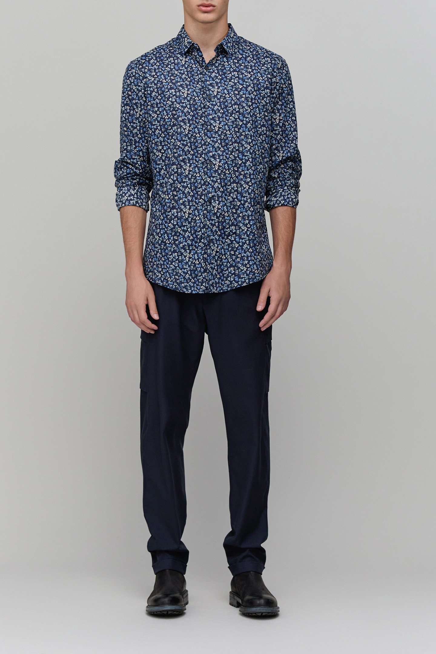 SLIM INDIGO SHIRT LIBERTY IVY FABRIC 3