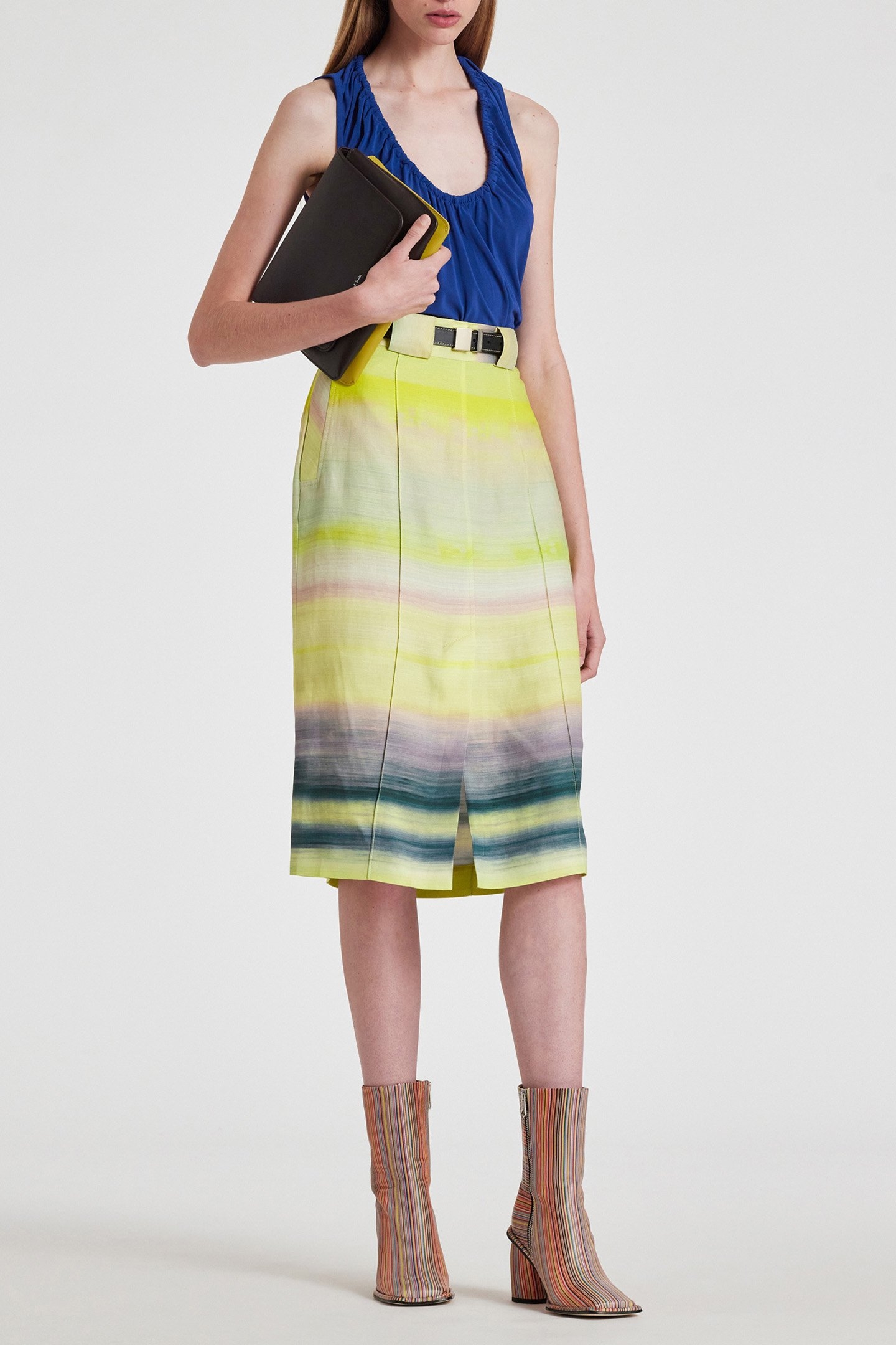 WOMENS SKIRT ACID YELLOW 3