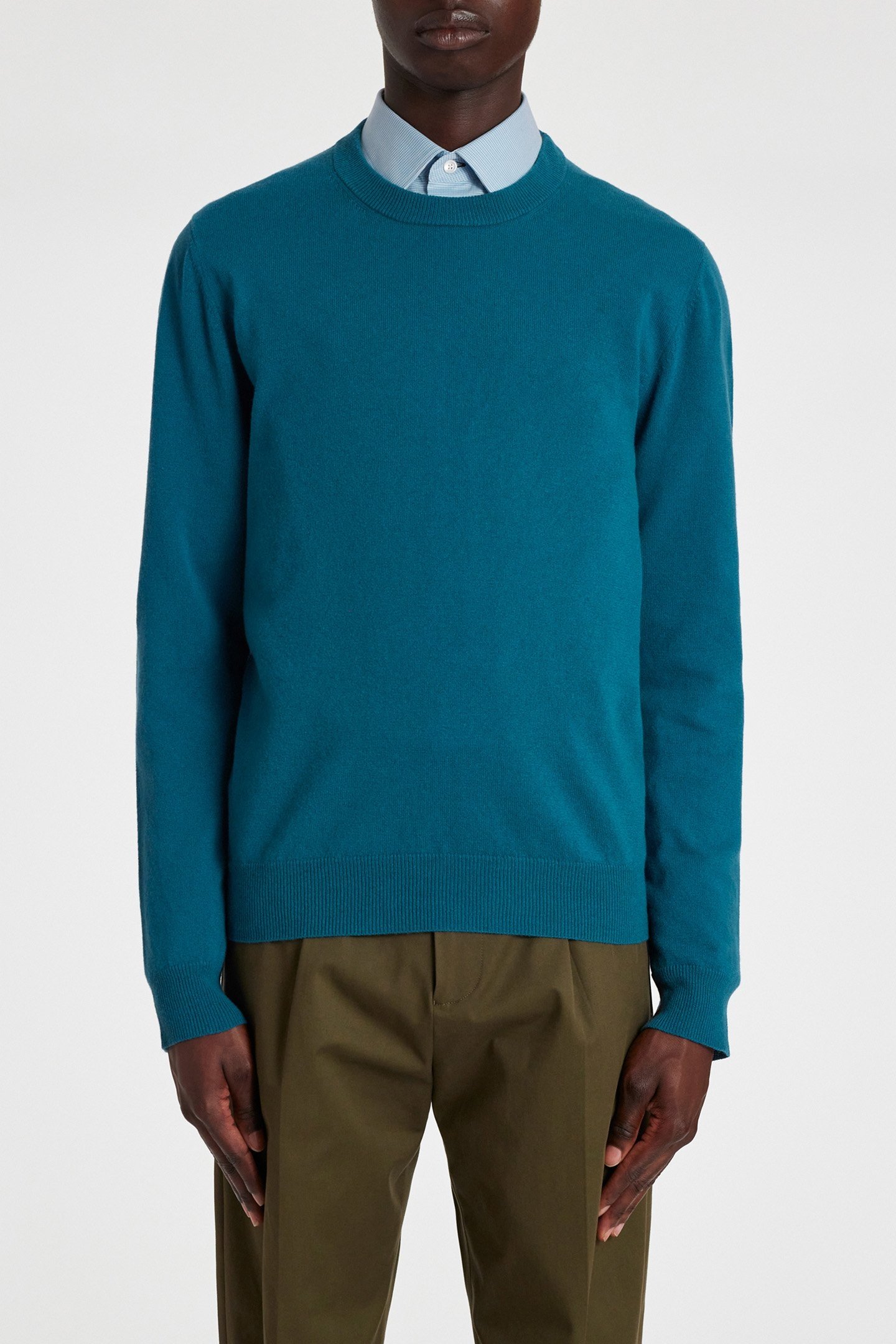 SWEATER CREW NECK PETROL BLUE 1