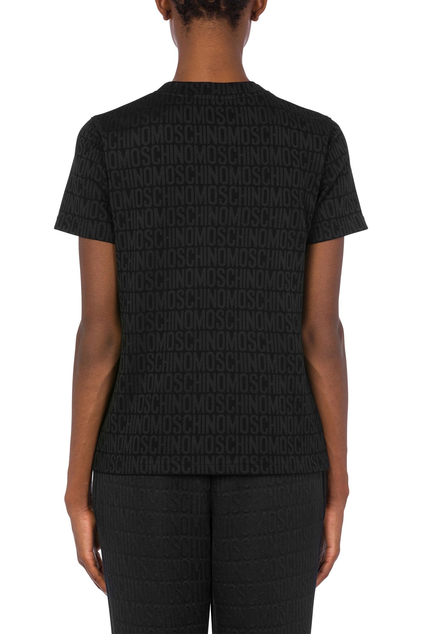 JERSEY T-SHIRT ALLOVER LOGO BLACK 2