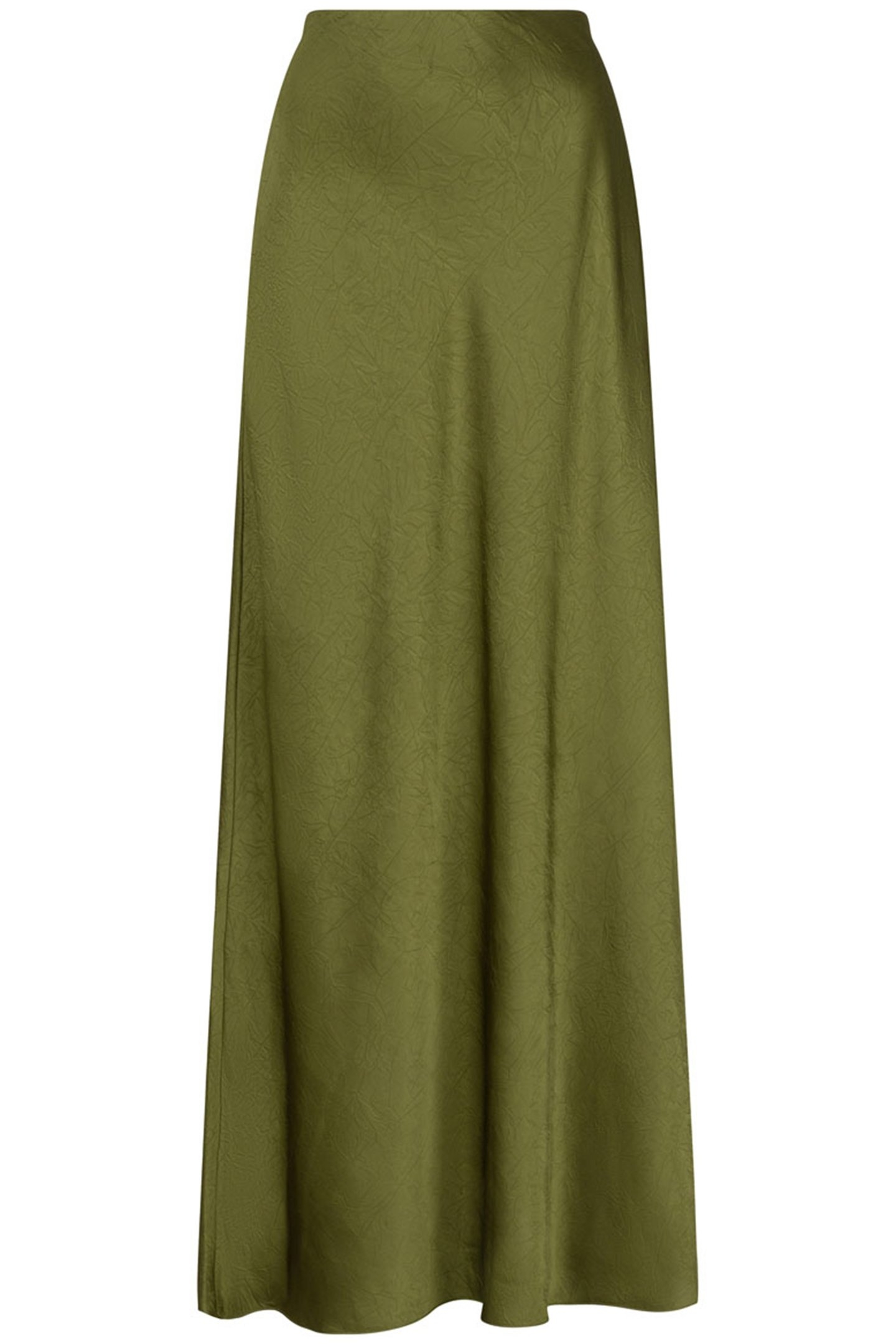 YWA CREASED SATIN MAXI SKIRT FERN GREEN 3