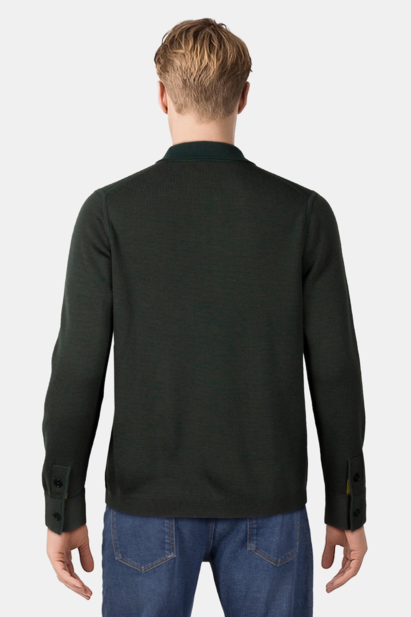 MENS CARDIGAN ZIP THRU BOTTLE GREEN 2