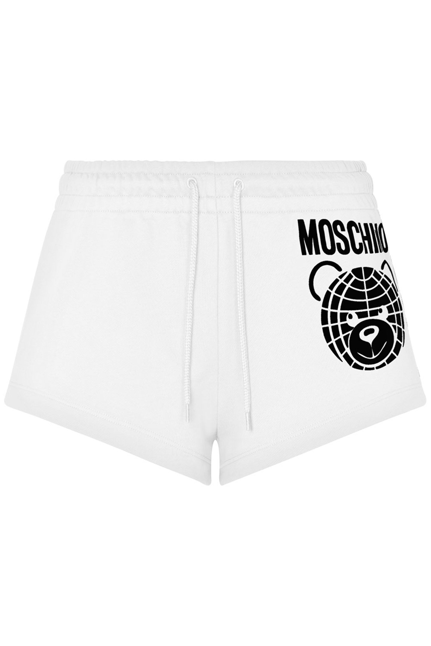 MOSCHINO TEDDY BEAR ORGANIC FLEECE SHORTS WHITE 3