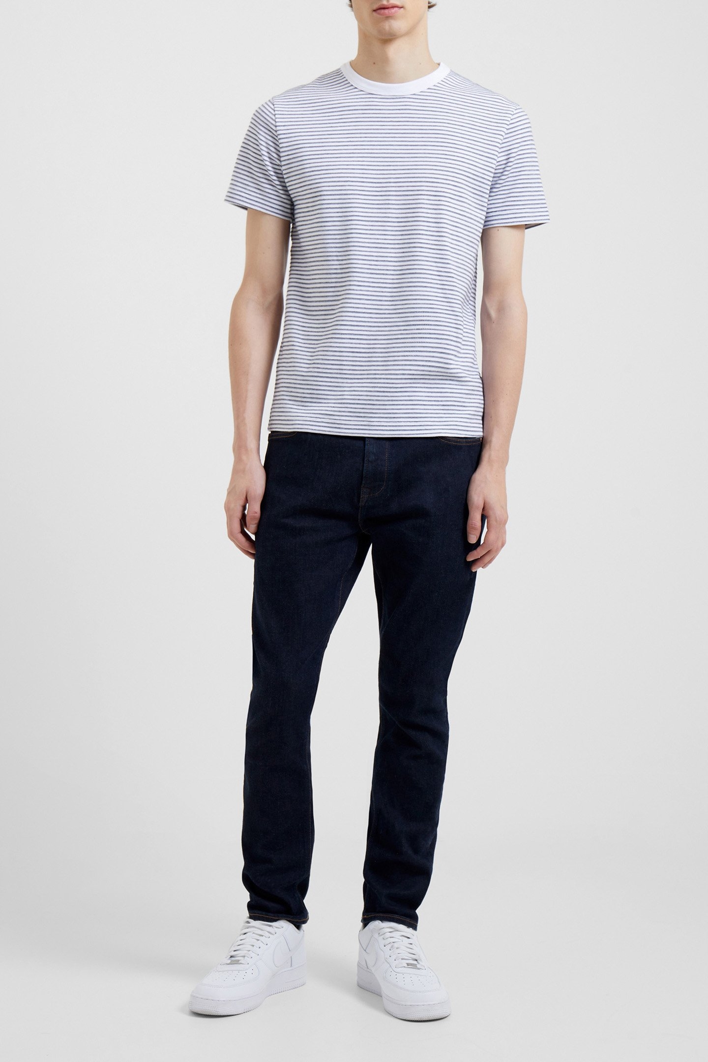 TEXTURED JERSEY STRPE SS T-SHR MARINE MULTI 3