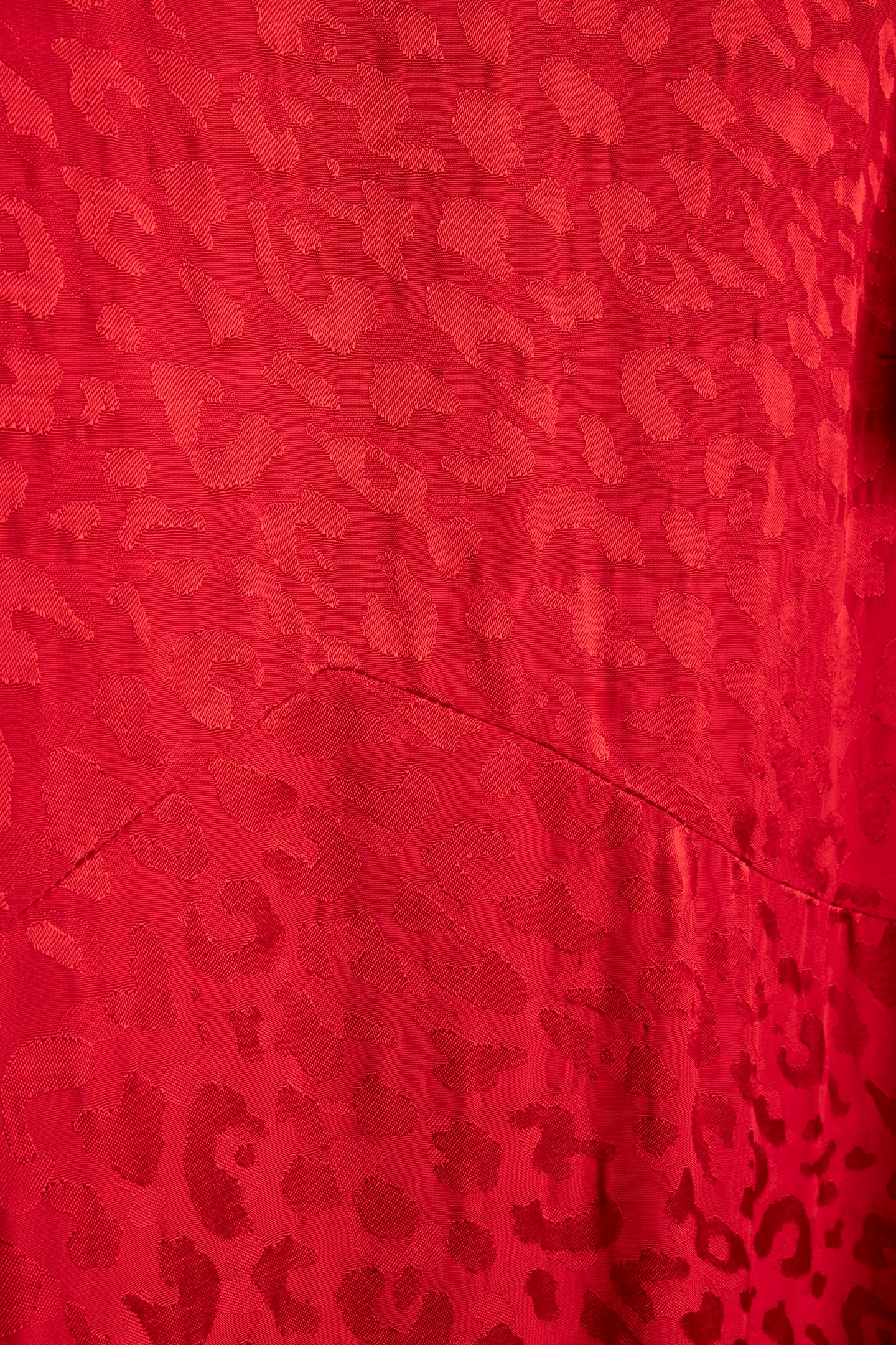 MIDI DRESS IN CRIMSON JAQUARD 4