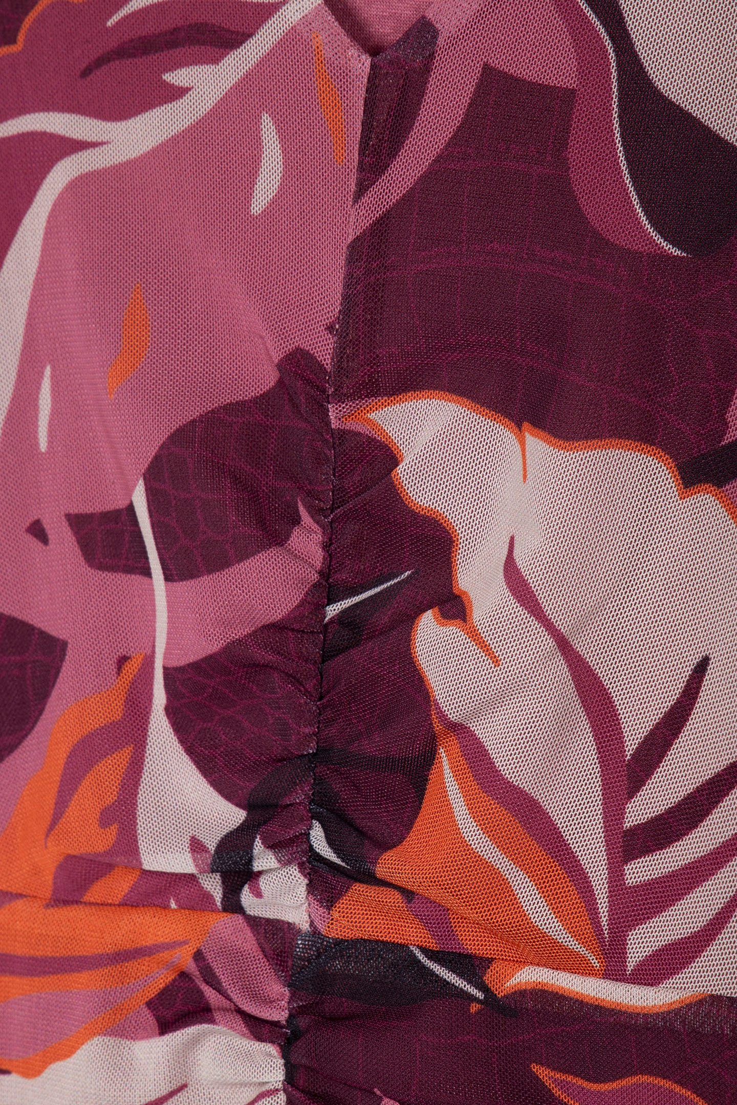 DRESS MESH LEAVES PRINT PURPLES 4