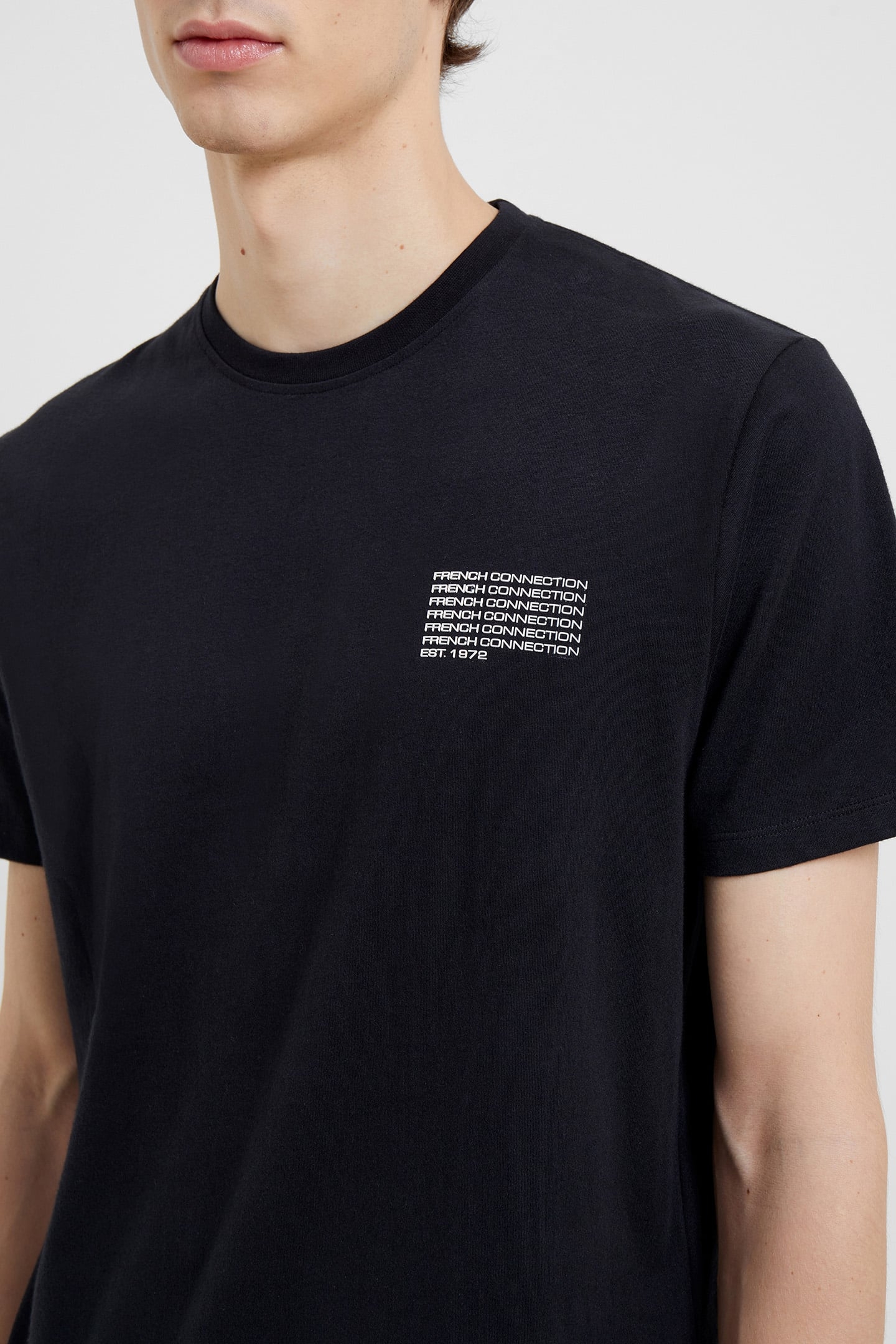 FRENCH CONNECTION REPEAT T SHR BLACK ONYX 3