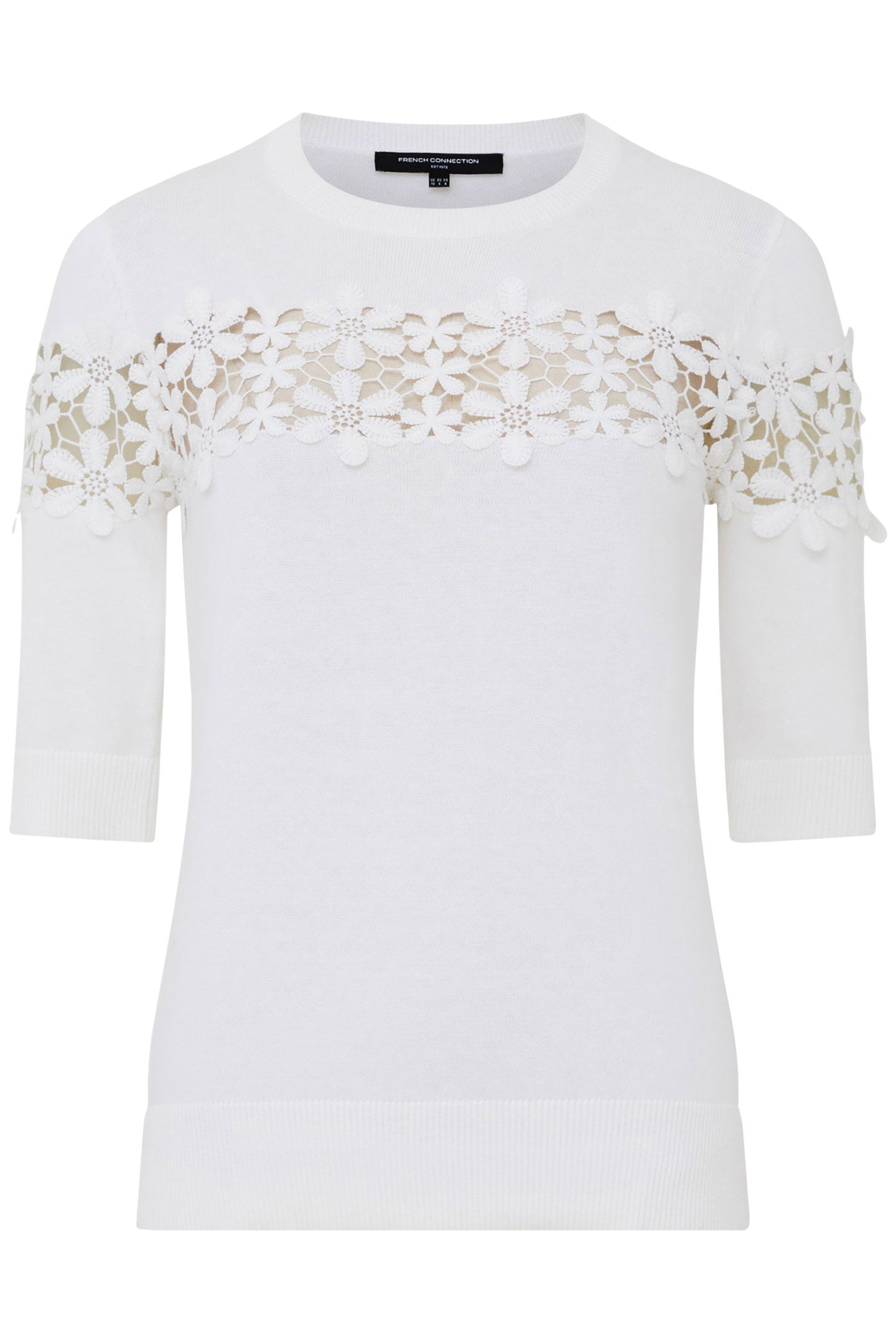 JILLY COBALO LACE SS TOP LINEN WHITE 4