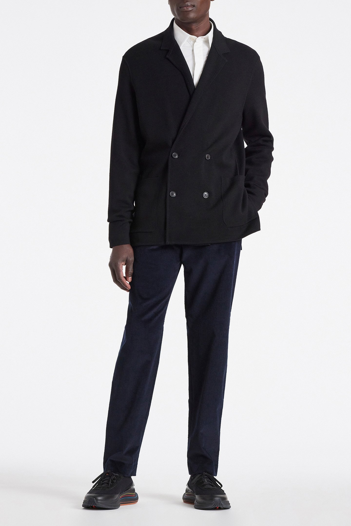 KNITTED DB JACKET BLACK 3