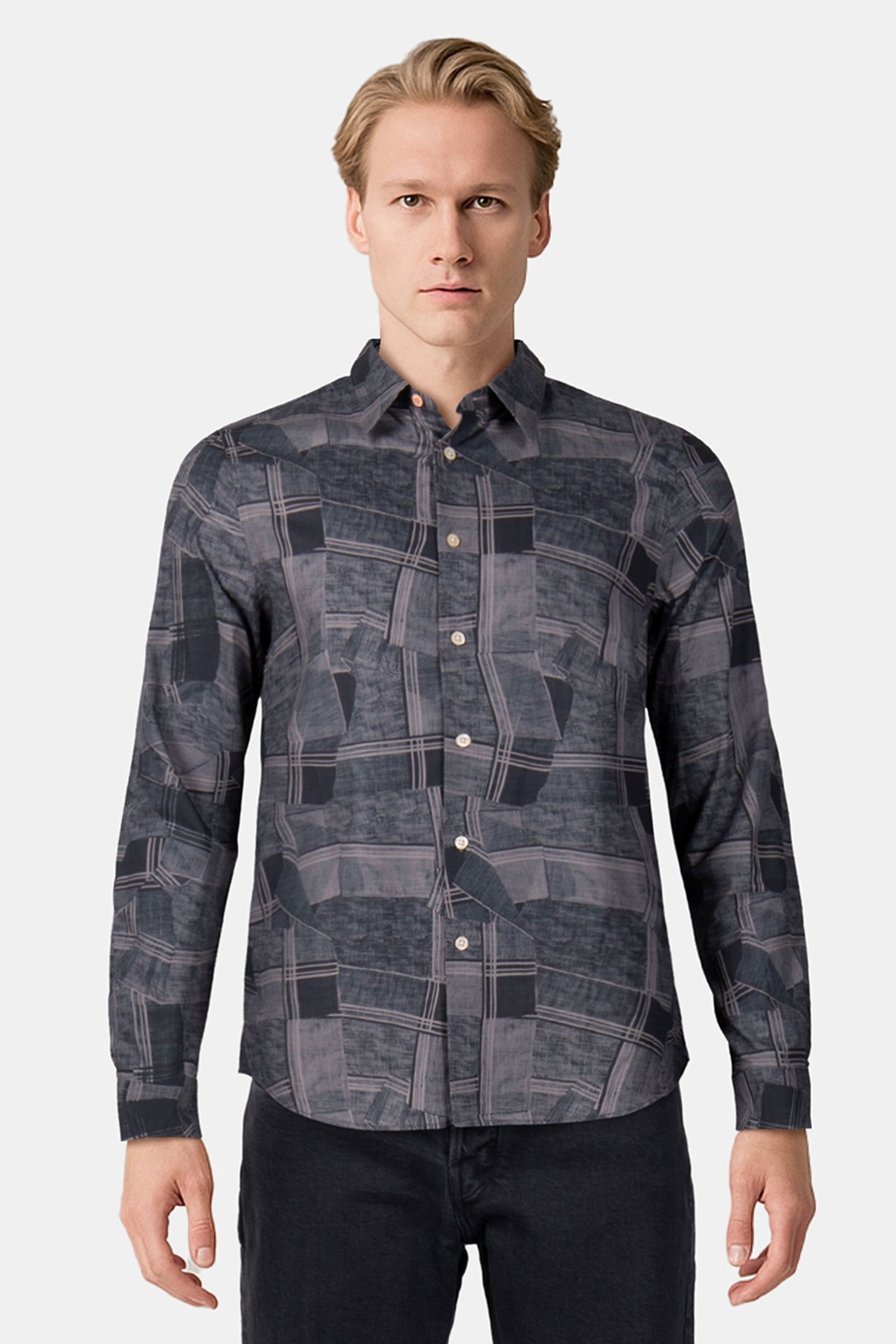 LS TAILORED FIT SHIRT PRINTED 1
