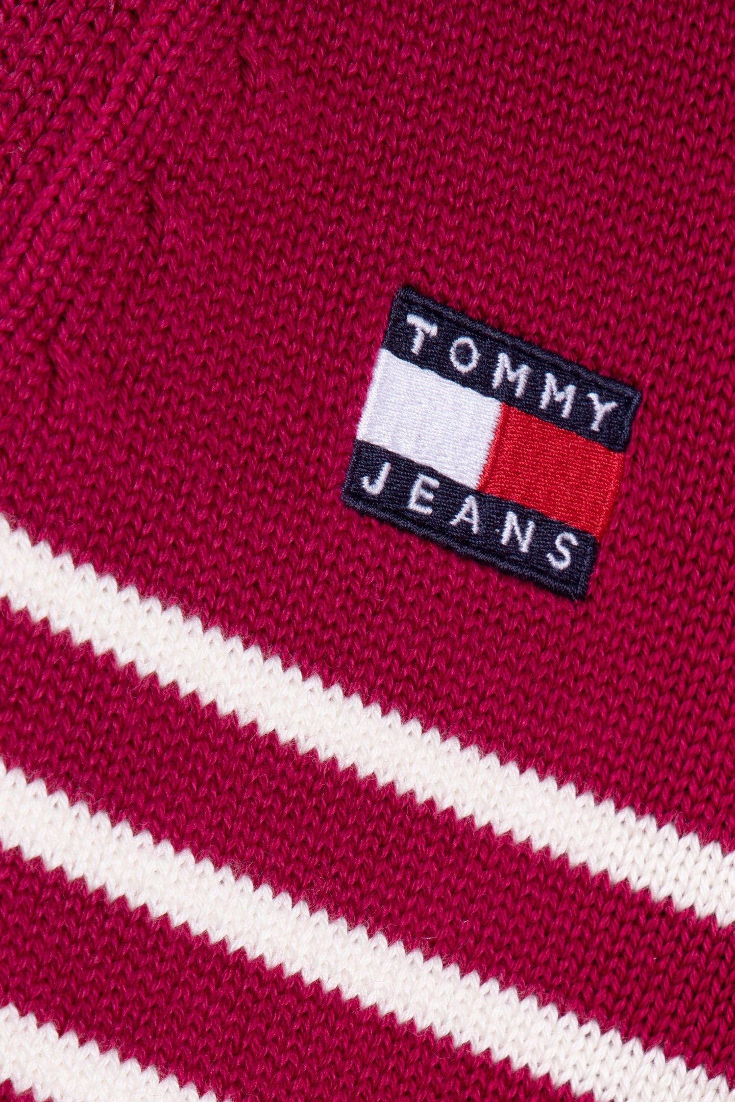 TJW CABLE CARDIGAN BRILLIANT BERRY / STRIPE 4