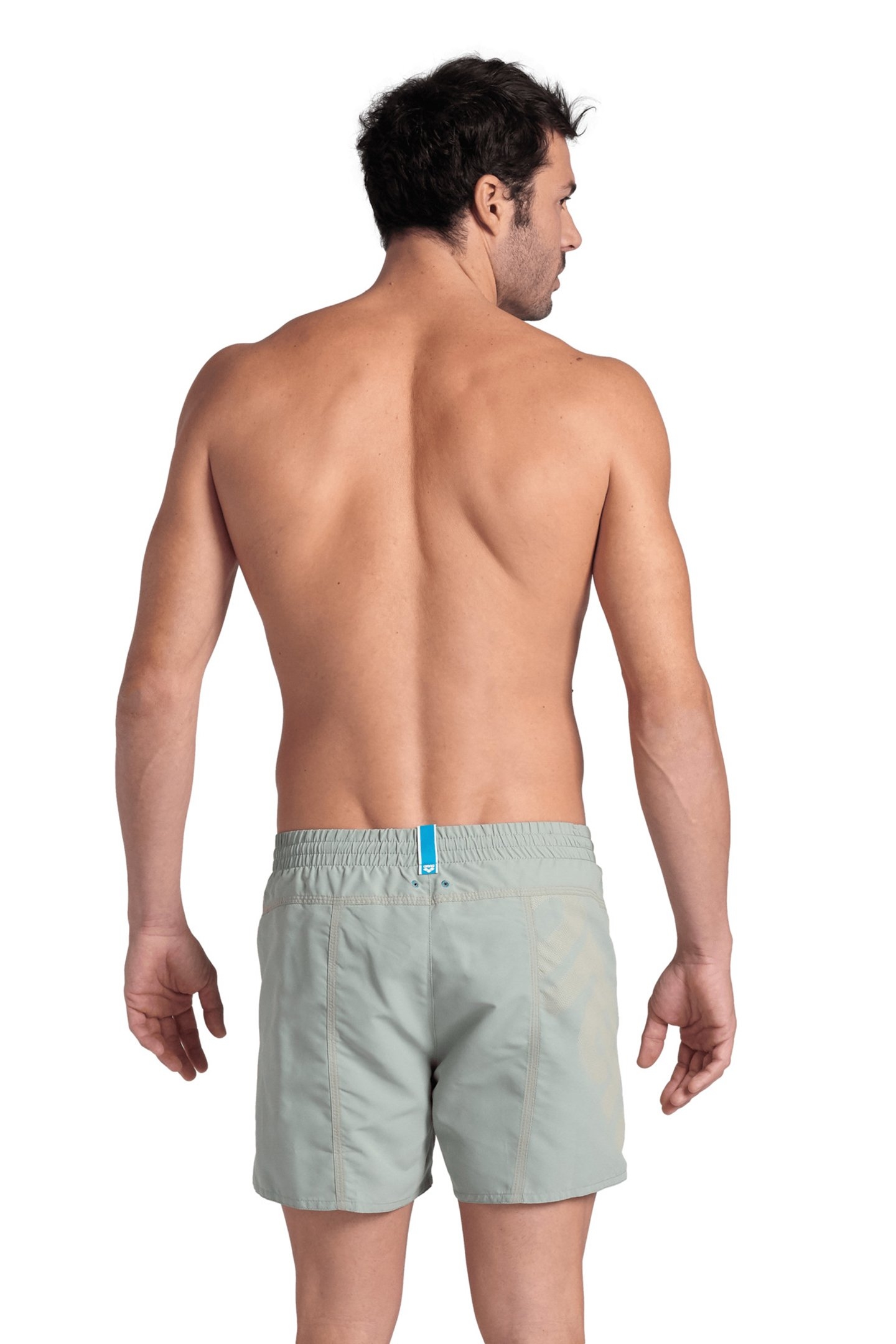 MEN'S ARENA PRO_FILE BEACH SHORT LOGO JADE-SALMON PINK 2