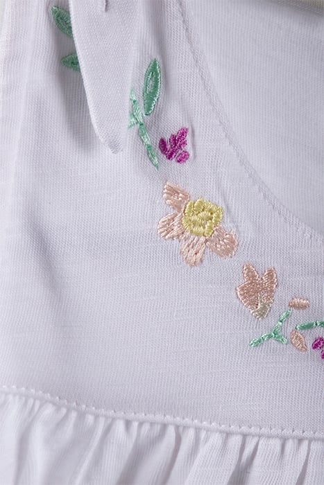 GIRLS S&S SLUB JERSEY FASHION TOP WHITE TRADITIONAL 3