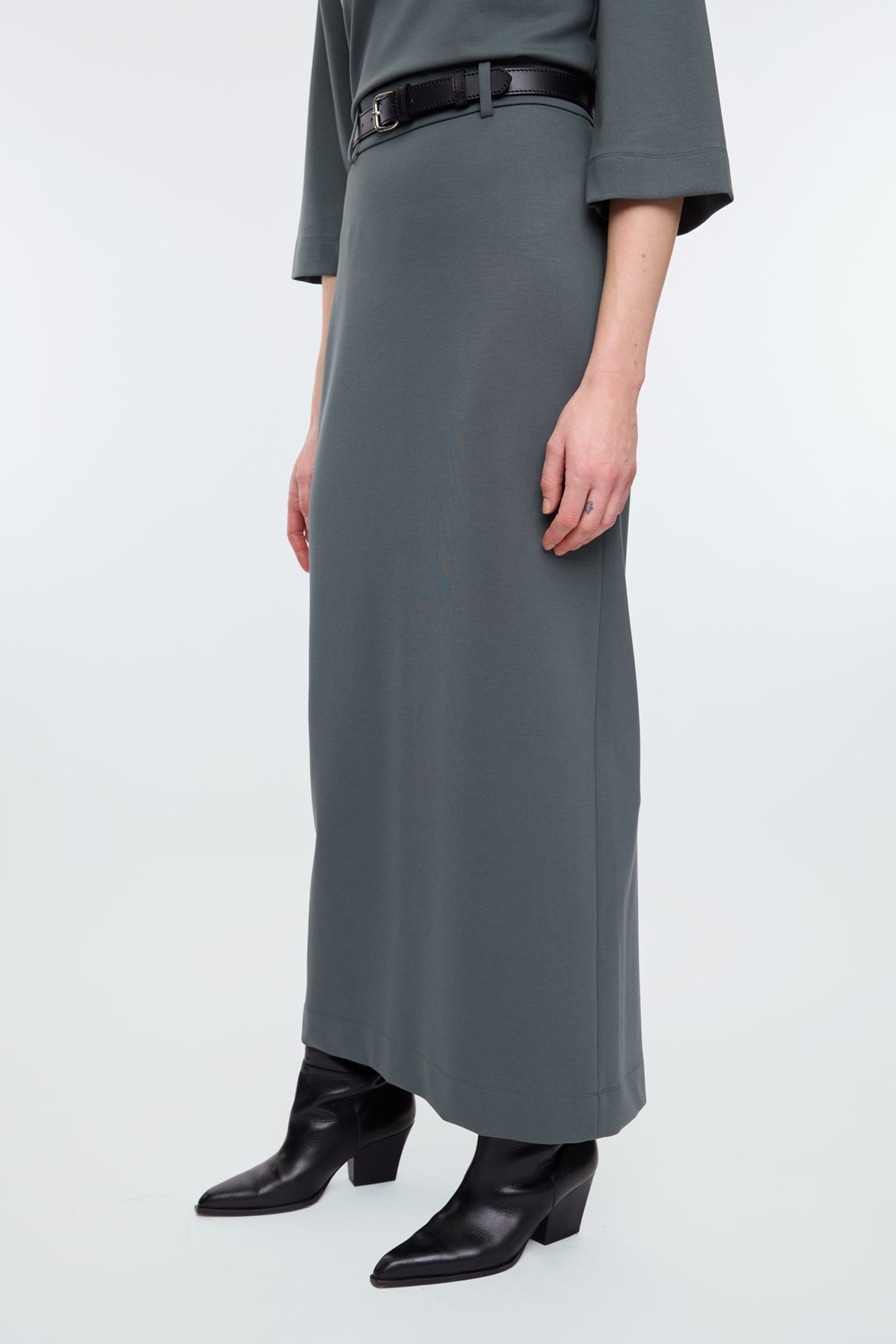 LONG SKIRT PUNTO SLATE GREY 1