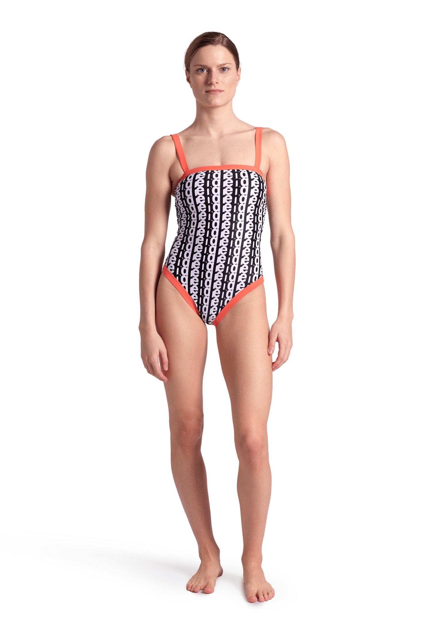 WOMEN'S ARENA MONOGRAM SWIMSUIT U BACK WHITE MULTI-CALYPSO C 3