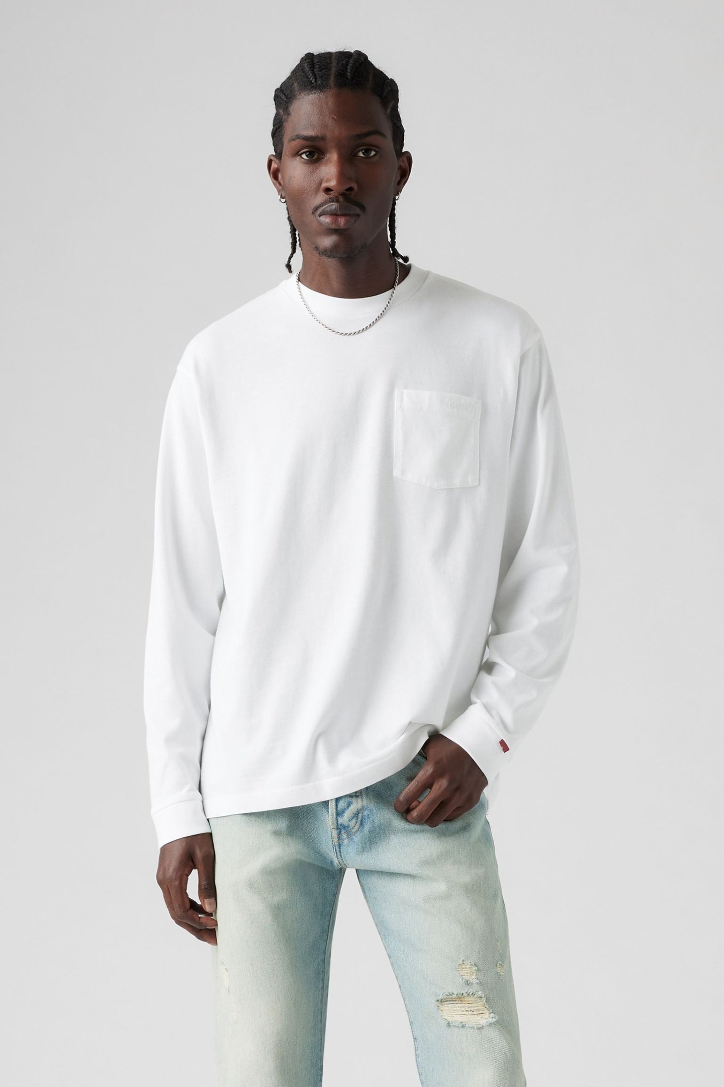 LS AUTHENTIC PKT TEE WHITE 1