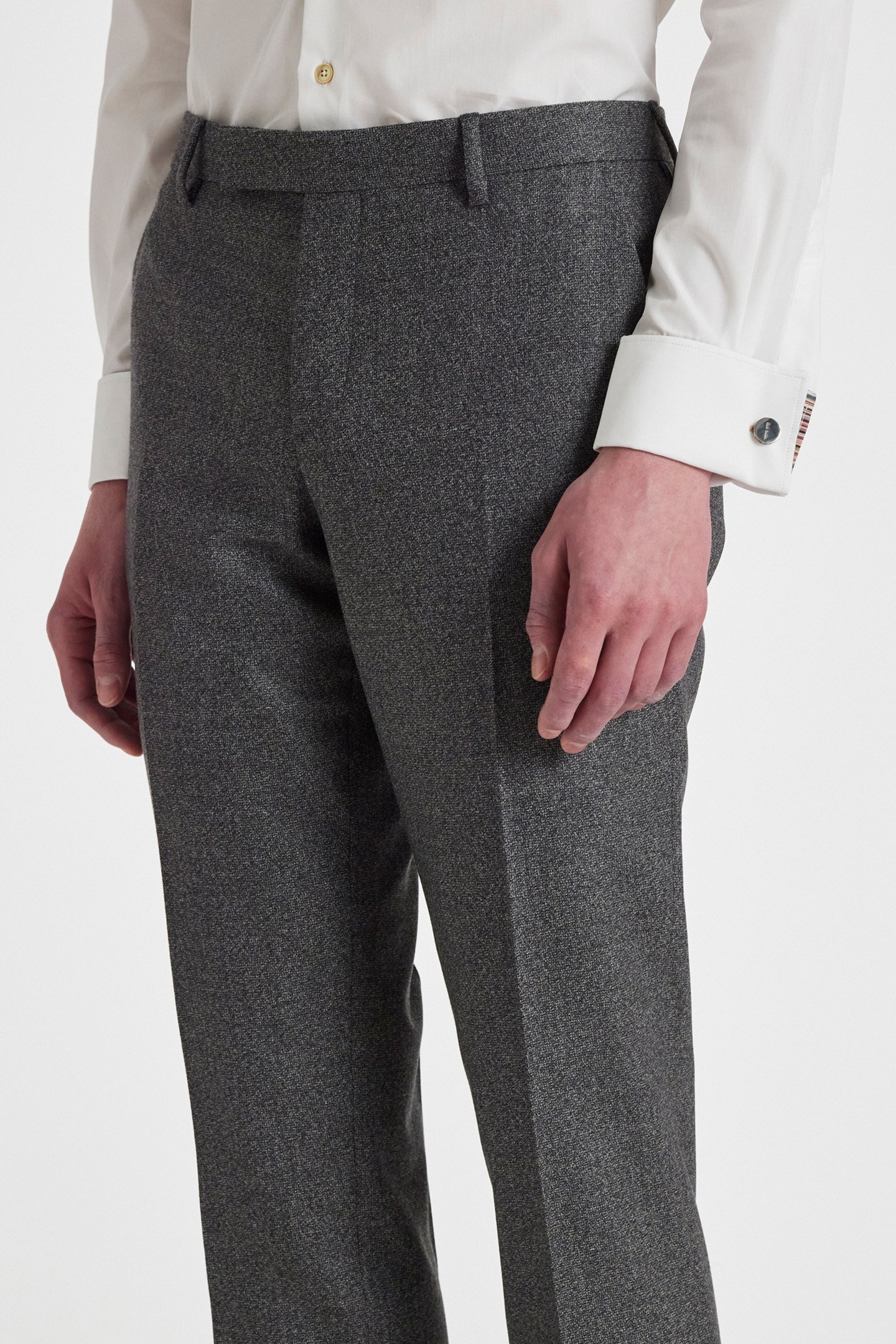 MENS SLIM FIT TROUSER GREY BEIGE 5