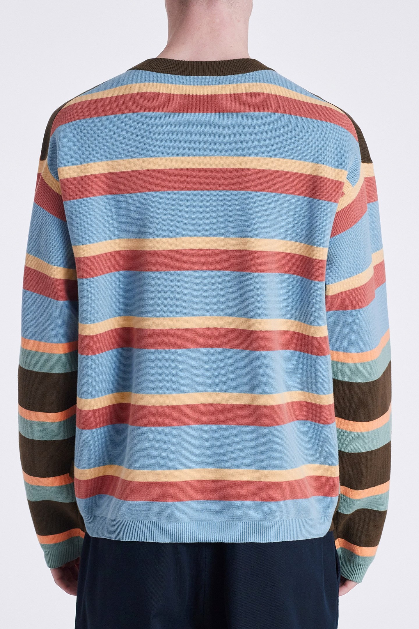 MENS SWEATER CREW NECK OLIVE GREEN 2