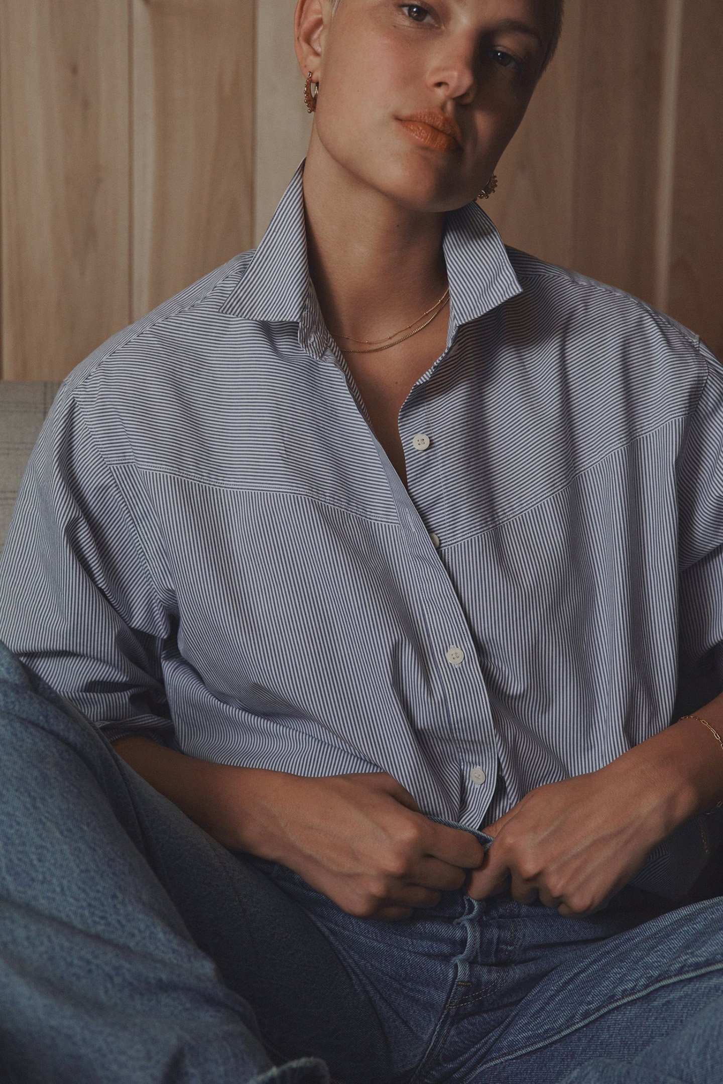 HARLIE NOVELTY BF SHIRT SHAHI D2 STRIPE 7