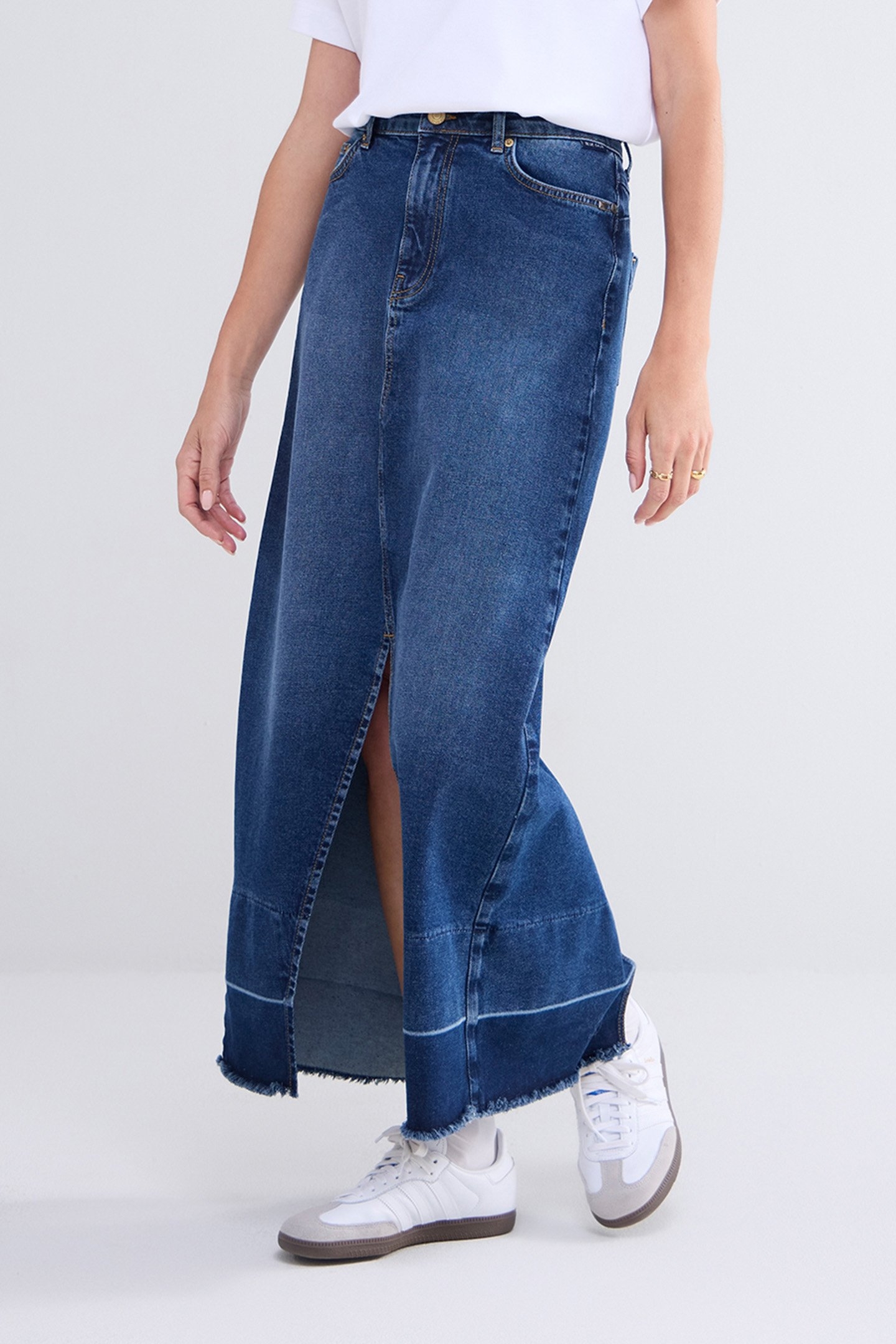 DENIM SKIRT COTTON COMFORD DENIM BLUES 1