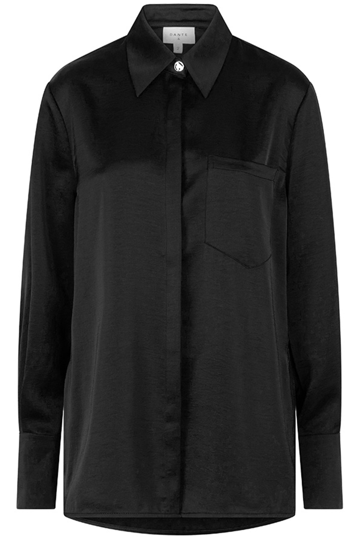 LOUDA SATIN LONG SHIRT RAVEN 4