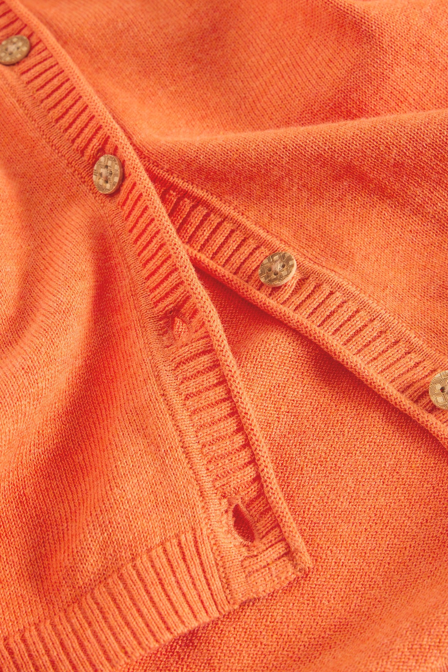 LUNA V NECK CARDI BRIGHT ORANGE 5