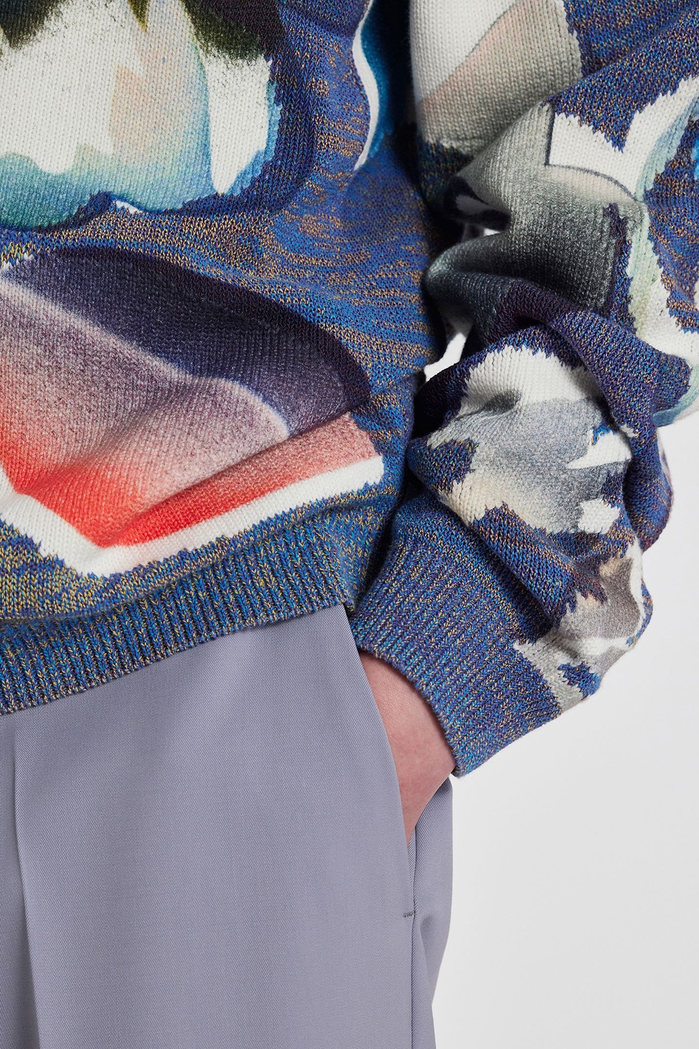 MENS SWEATER CREW NECK INDIGO 5