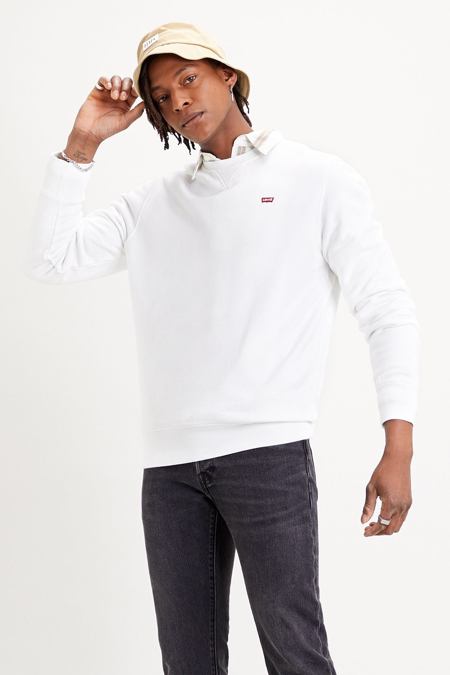 THE ORIGINAL HM CREW WHITE FRENCH TERRY 1