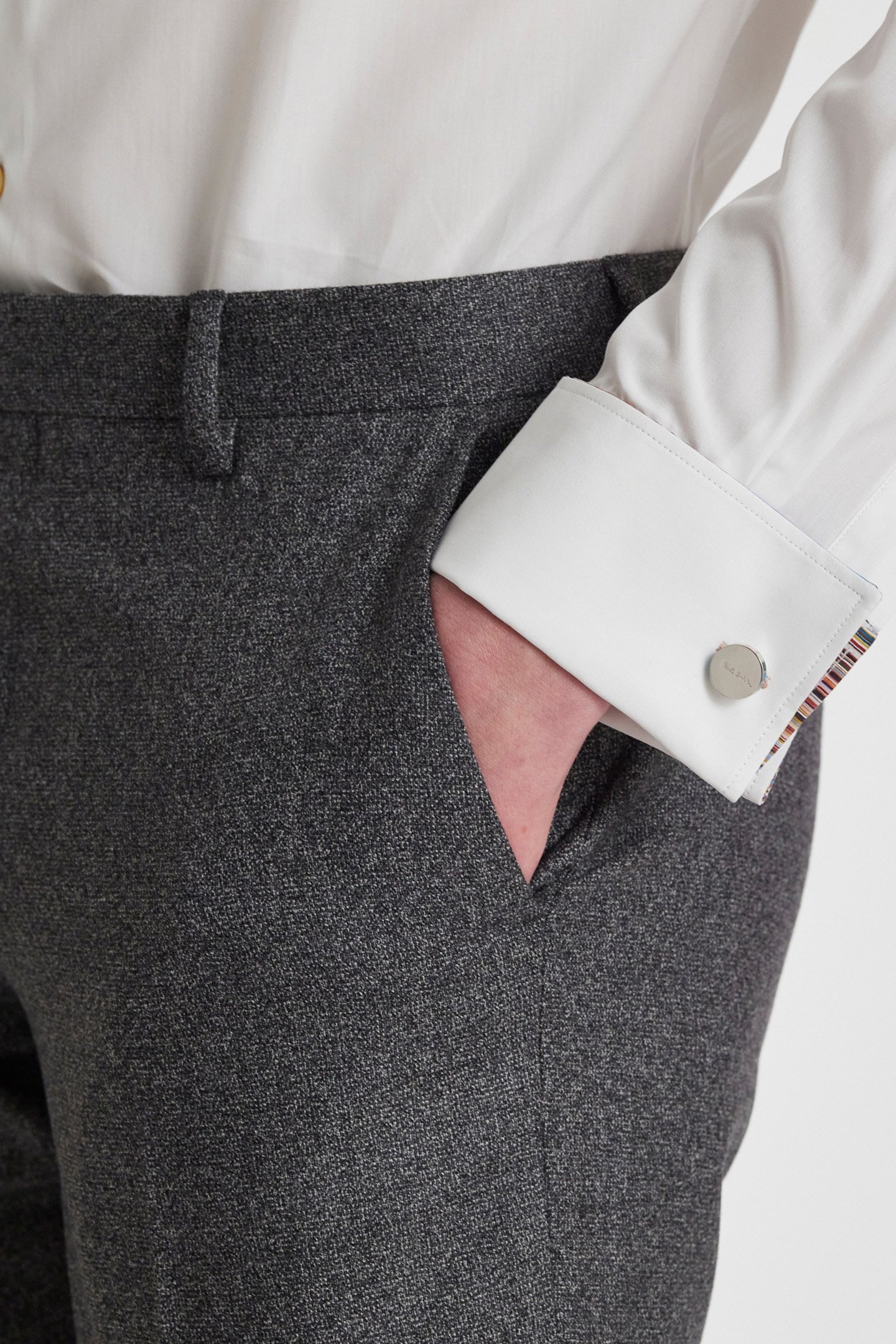 MENS SLIM FIT TROUSER GREY BEIGE 6