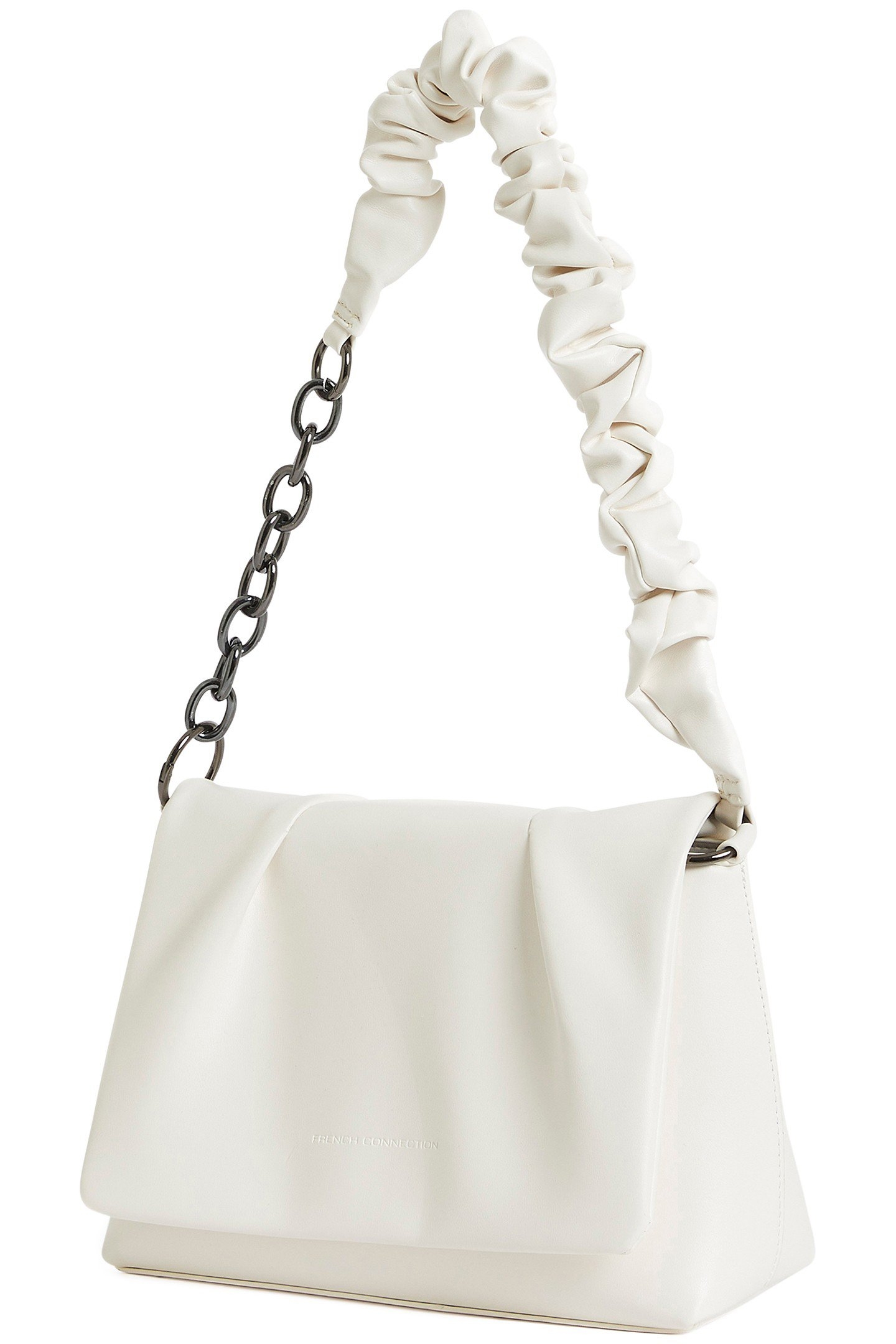 ROUCHED SHOULDER BAG WHITE 2