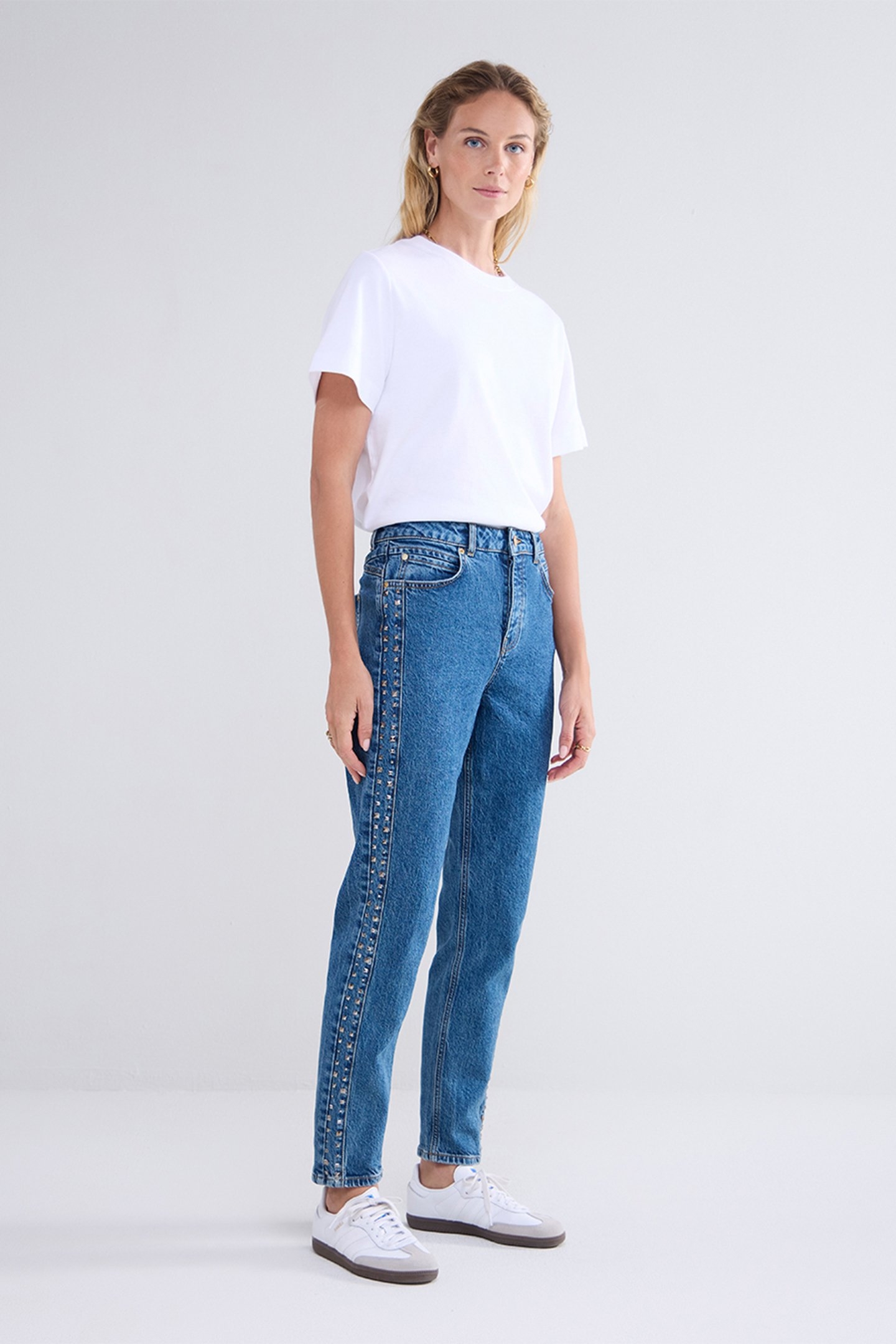 MOMS FIT JEANS INDIGO COTTON LYOCELL BLUES 4