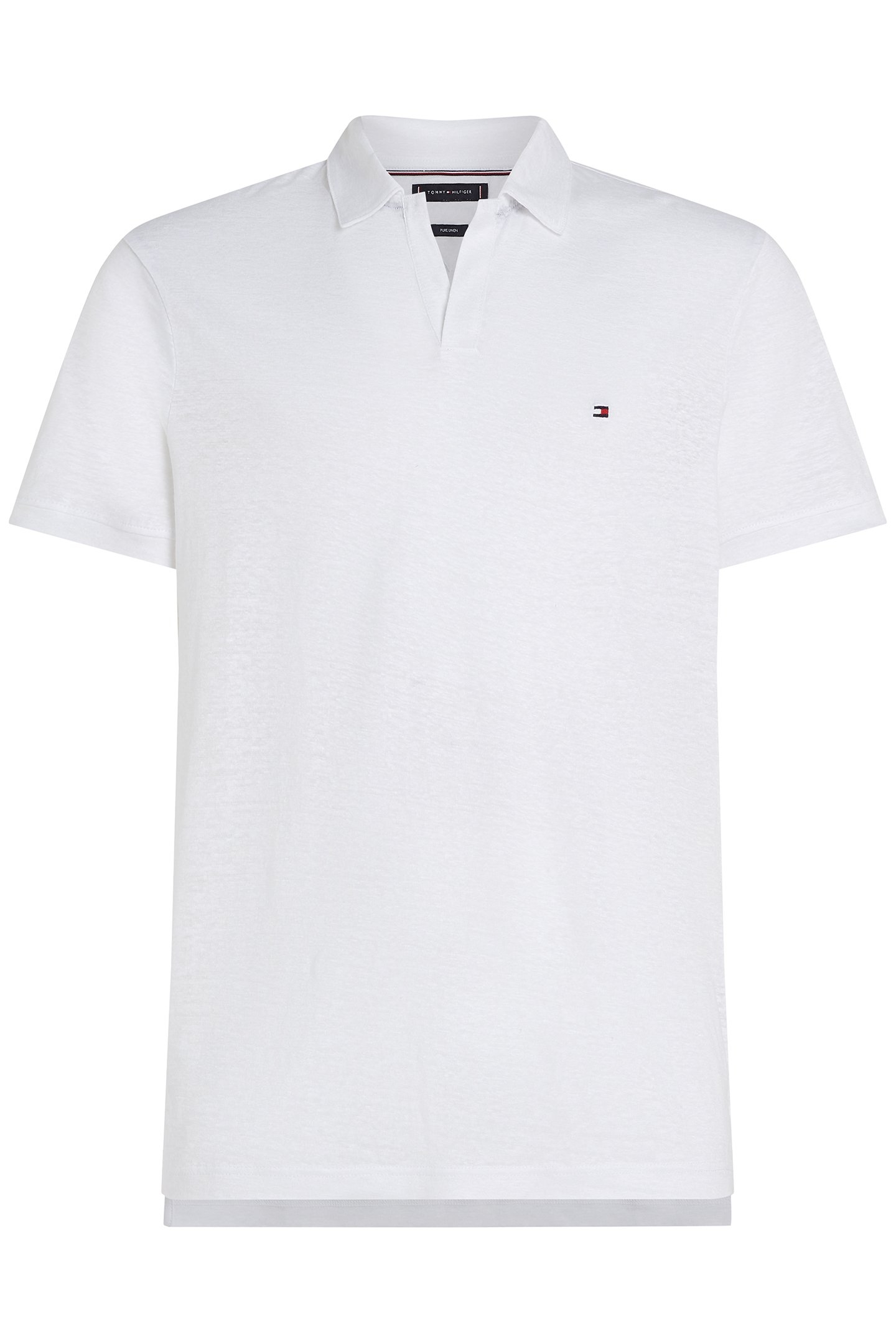 PURE LINEN REG POLO WHITE 4