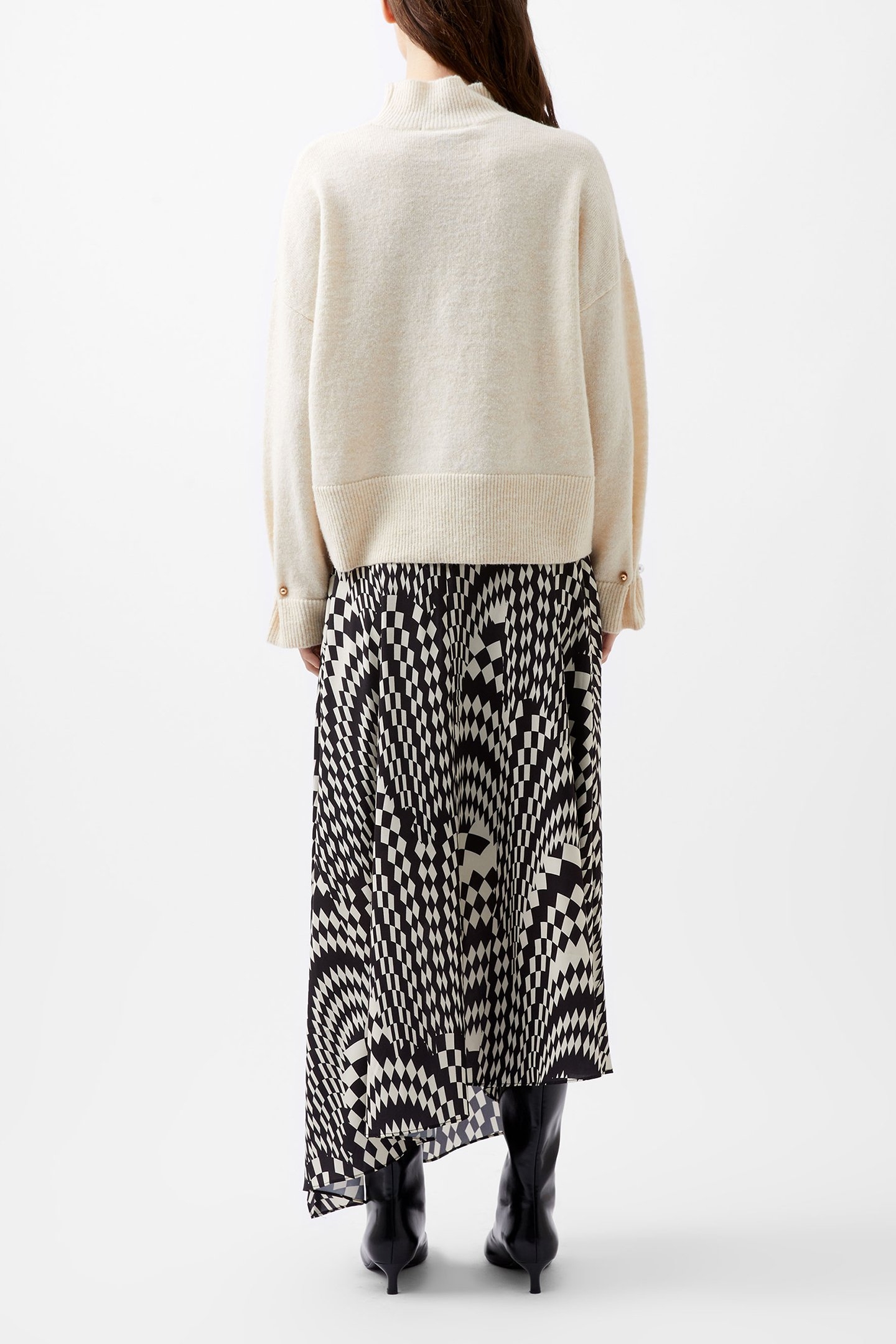 KEZIA PEARL CUFF DETAIL JUMPER CLASSIC CREAM 2