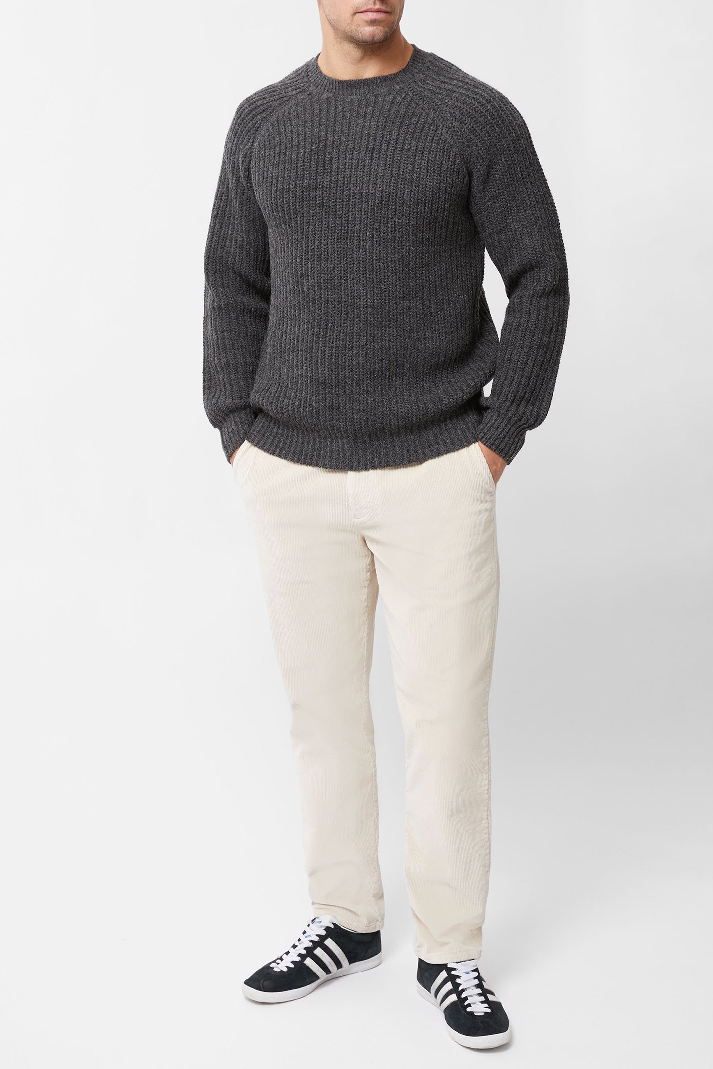 RAGLAN CREW JUMPER CHARCOAL MEL 1