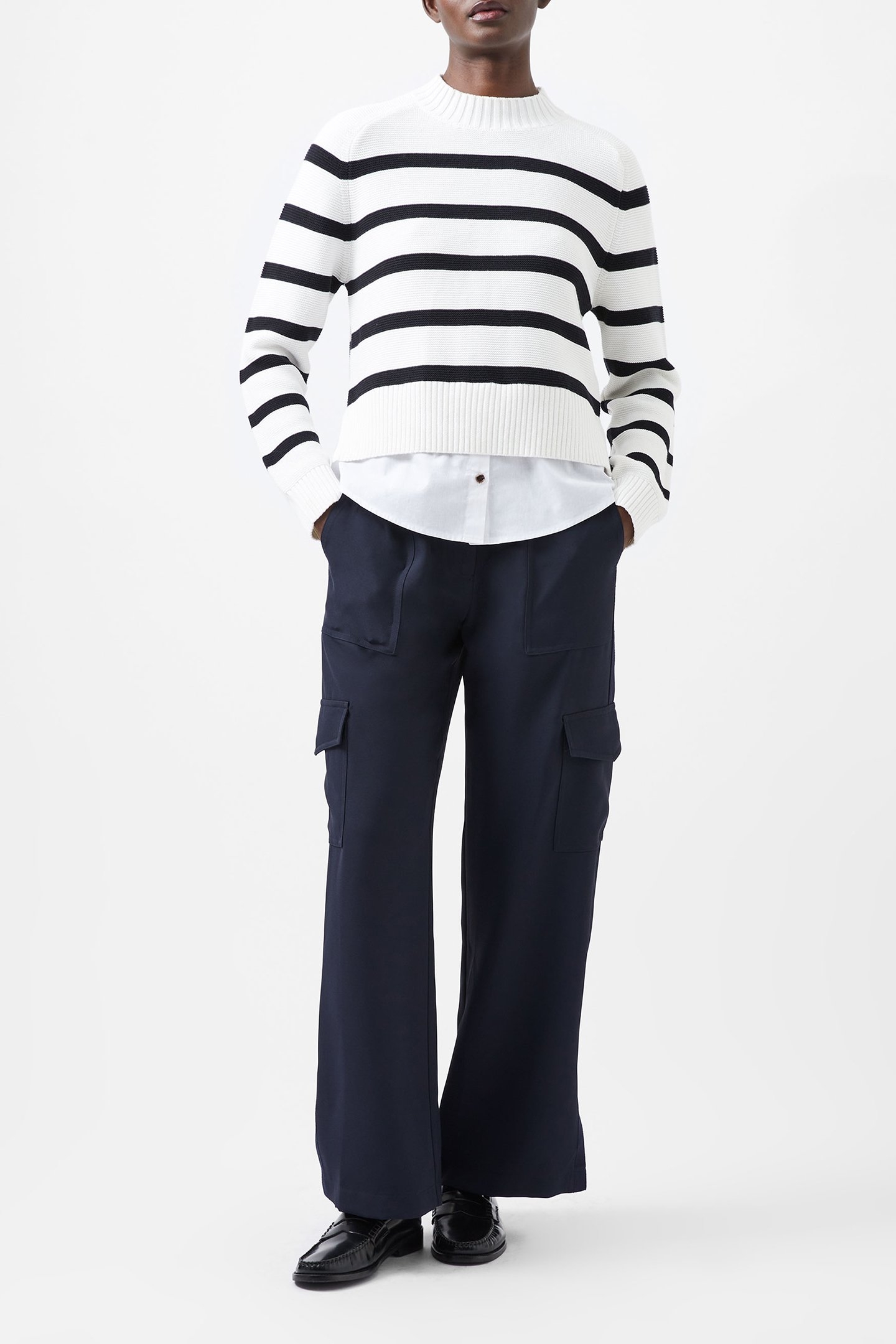 LILY MOZART POPLIN MIX TOP WINTER WHITE/MOONLES 1