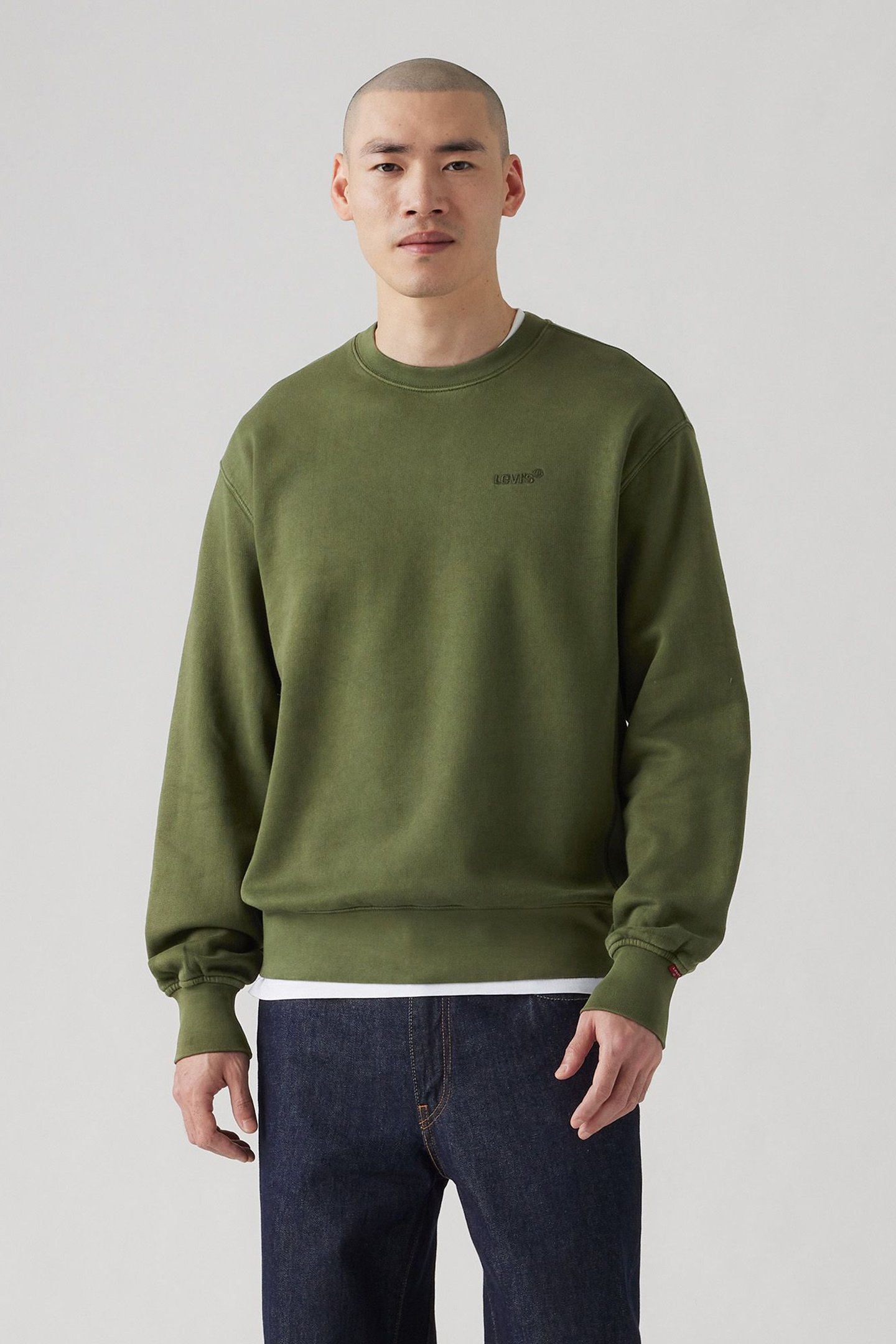 AUTHENTIC CREW GARMENT DYE KOMBU GREEN 1