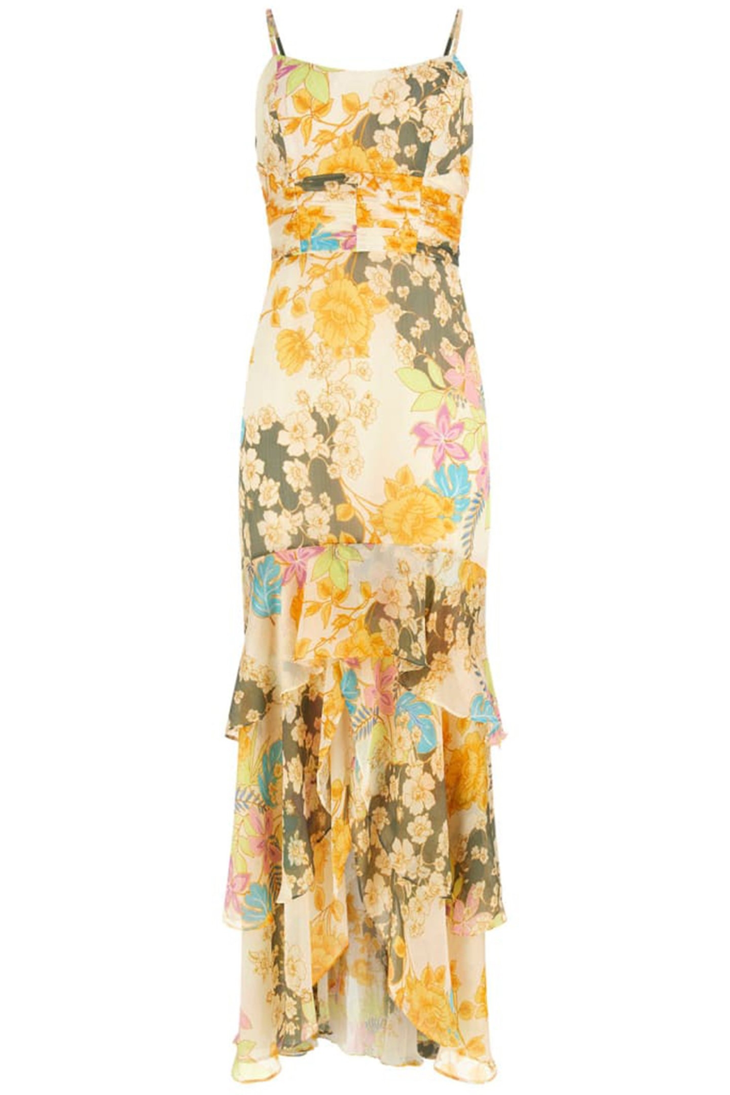 GUESS ECO SL VICKY DRESS GOLD COAST FLORAL PR 3