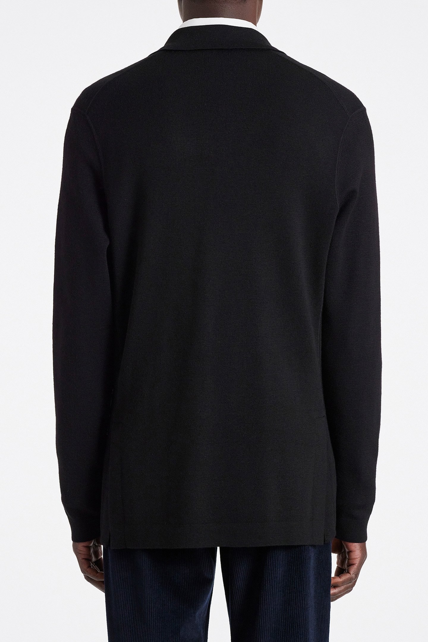 KNITTED DB JACKET BLACK 2