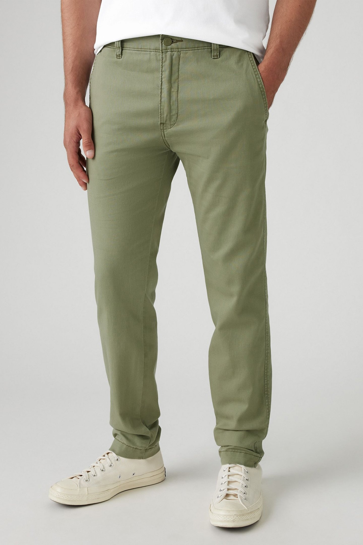 XX CHINO STD II DEEP LICHEN GREEN COTTON 1